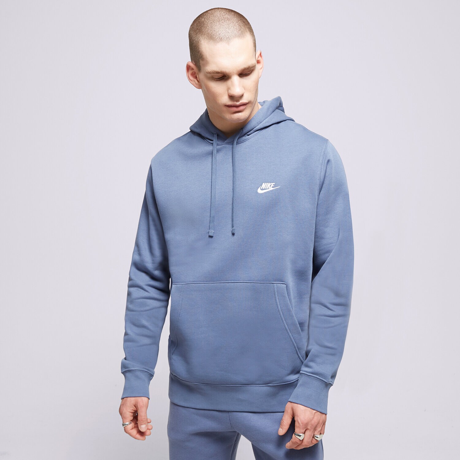 Muške dukserice NIKE VESTA S KAPULJAČOM SPORTSWEAR CLUB FLEECE BV2654-491 plava