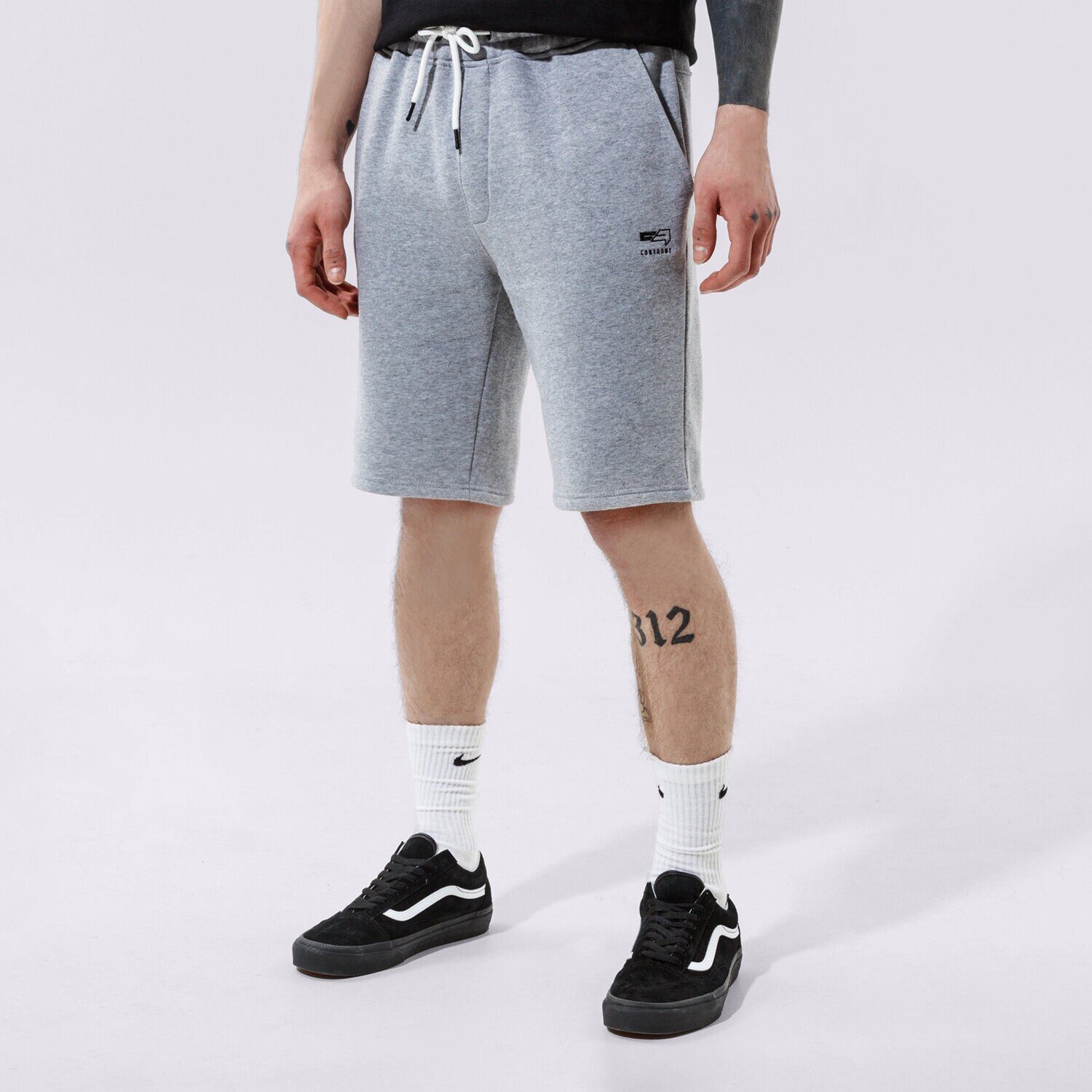 Muške kratke hlače CONFRONT KRATKE HLAČE BASIC SHORTS GRY CF121SZM15002 siva