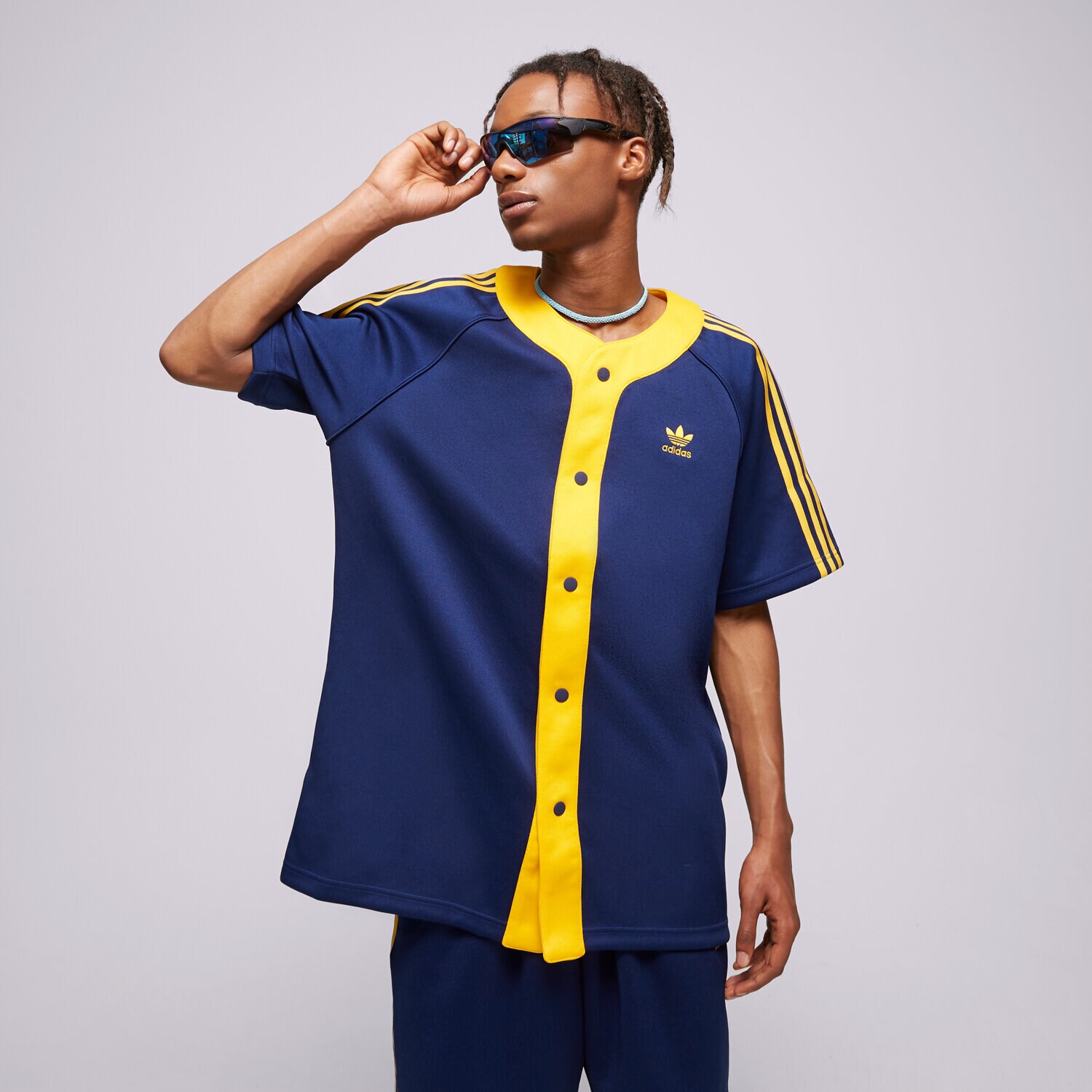 Muške košulje ADIDAS KOŠULJA CL+ SS BB IM4458 tamno plava