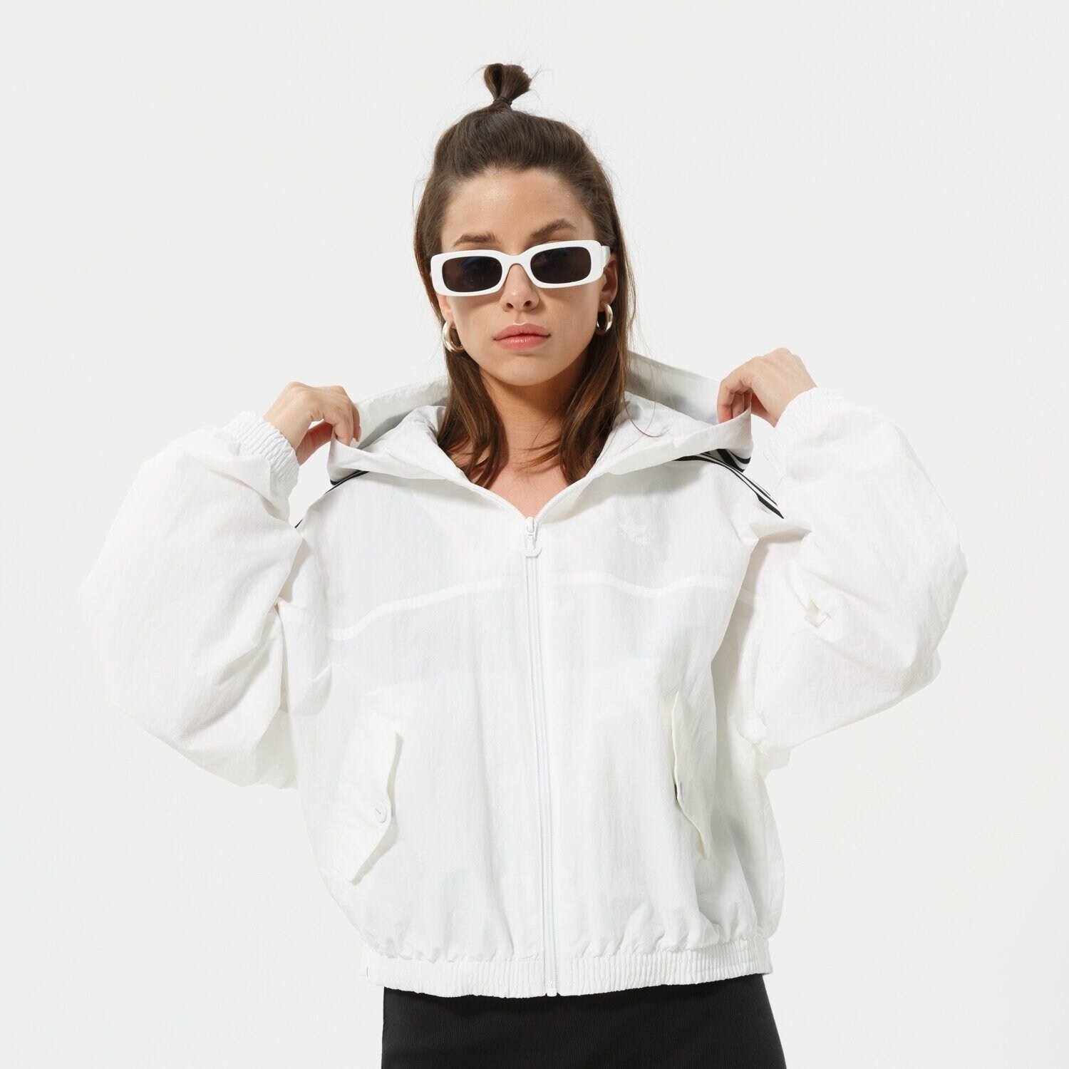Ženske prijelazne jakne ADIDAS JAKNA WINDBREAKER HC2023 bijela