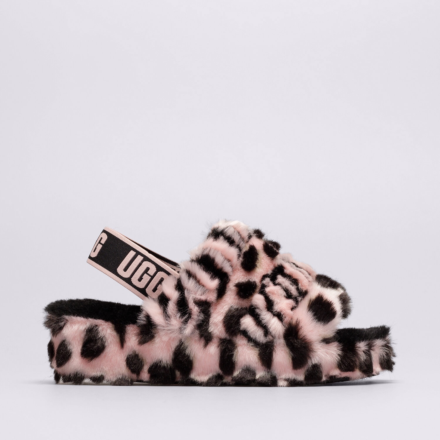 Ženske natikače i sandale UGG FLUFF YEAH ANIMALI 1127073-PINK SCALLOP ružičasta