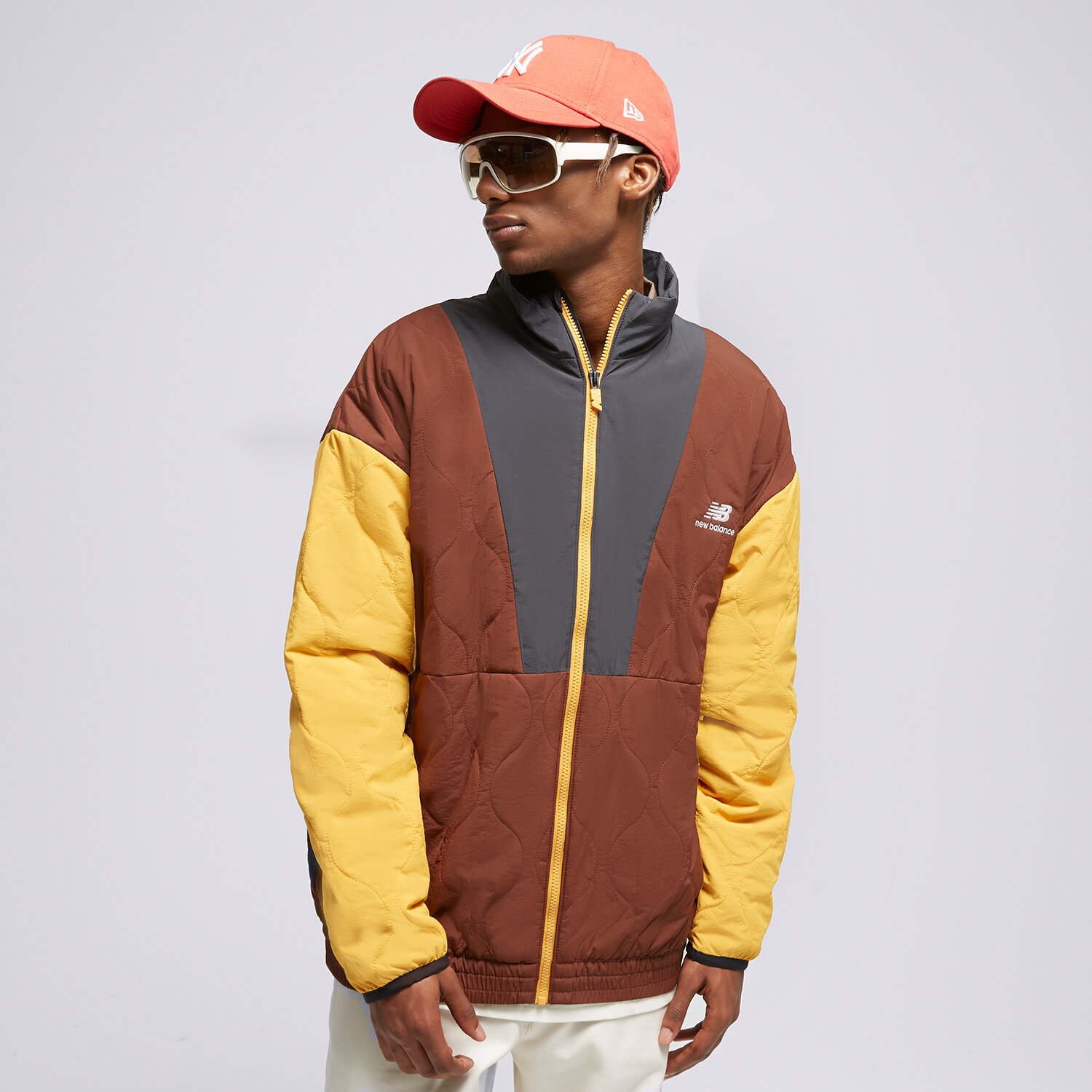 Muške zimske jakne NEW BALANCE JAKNA PRIJELAZNA ATHLETICS OUTERWEAR MJ23501ROK smeđa