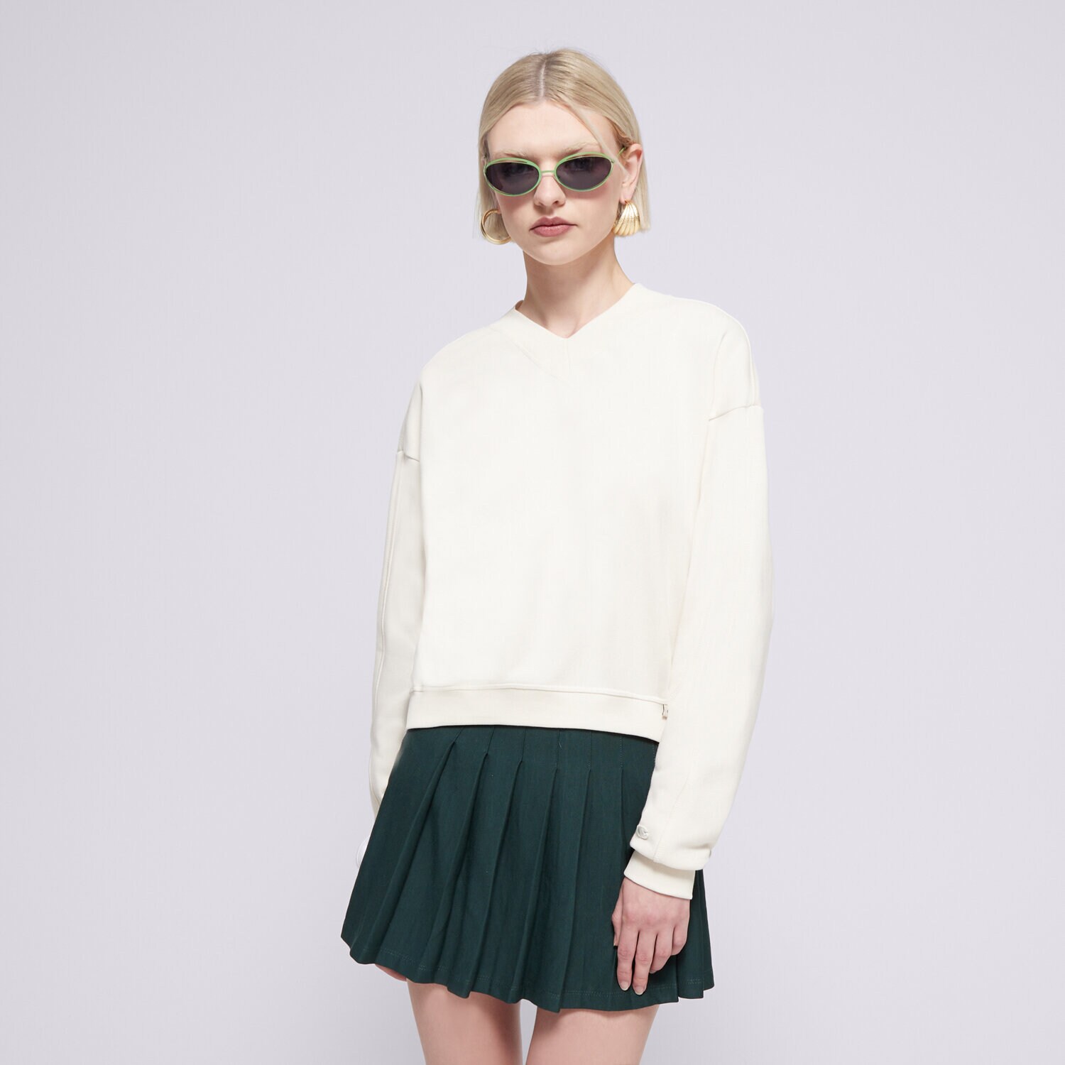Ženske dukserice CHAMPION VESTA CREWNECK CROPTOP-ECO FUTURE E10007YS137 bež