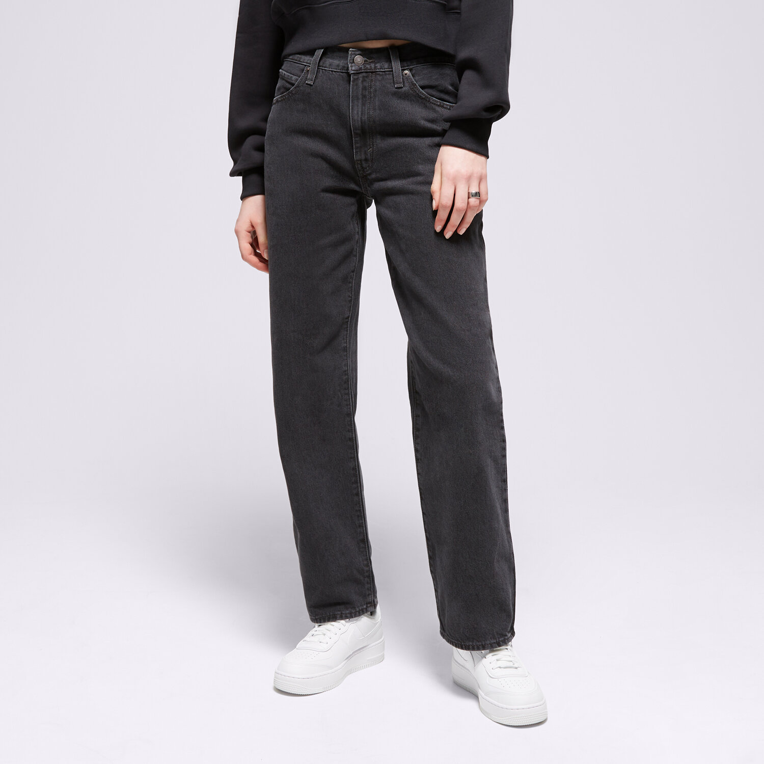 Ženske hlače LEVI'S HLAČE 94 BAGGY BLACKS A3510-0000 crna