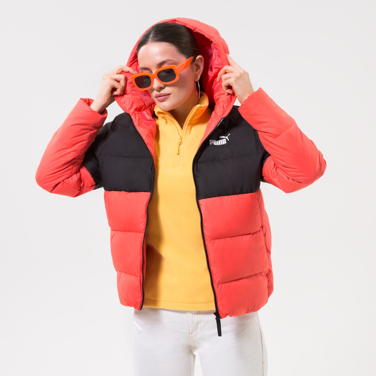 Ženske zimske jakne PUMA JAKNA ZIMSKA PUMA POWER HOODED DOWN PUFFER 849394 35 ružičasta
