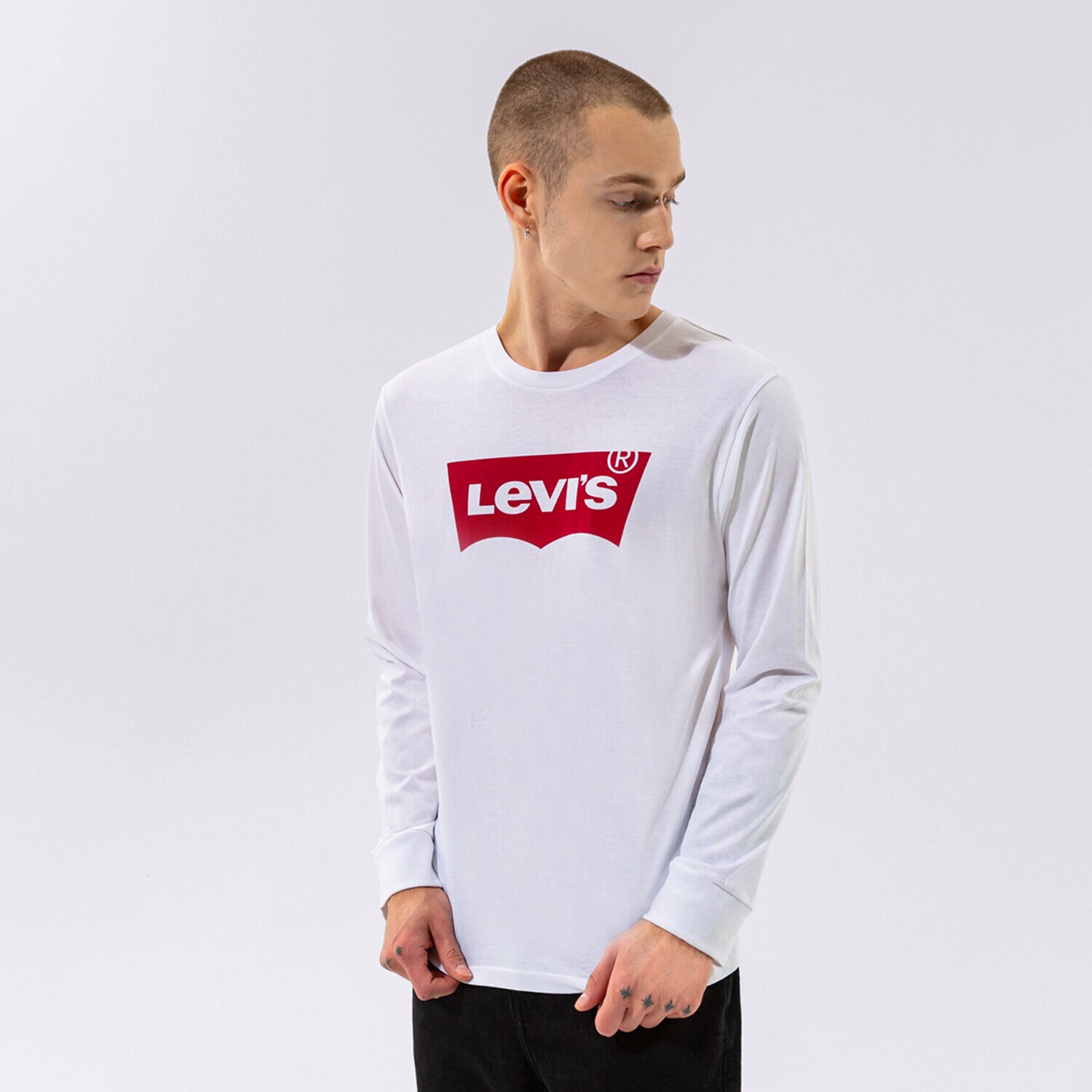 Muške majice LEVI'S T-SHIRT LS STD GRAPHIC TEE 360150010 bijela