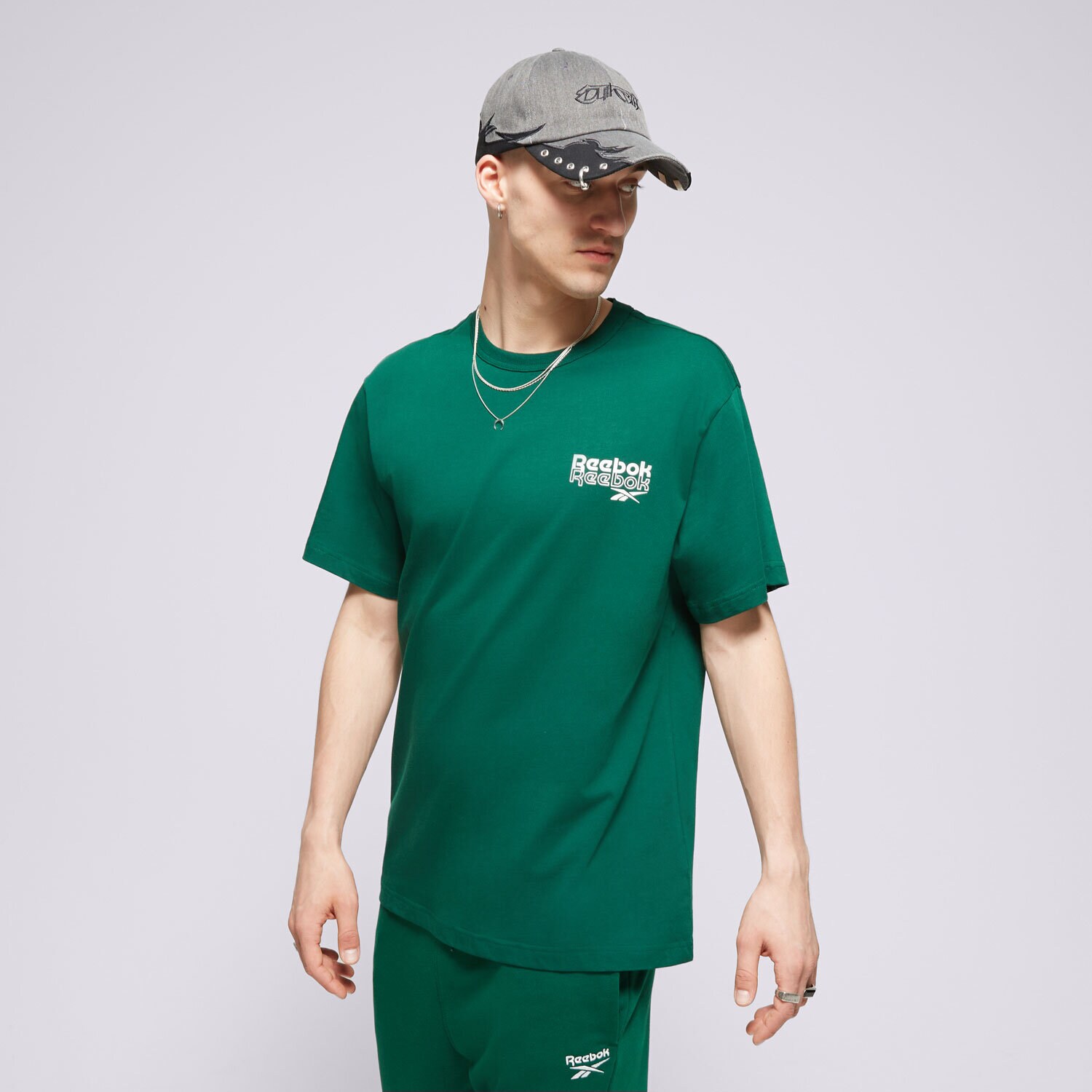 Muške majice REEBOK T SHIRT RI PROP OF RBK GFX SS 100076384 zelena