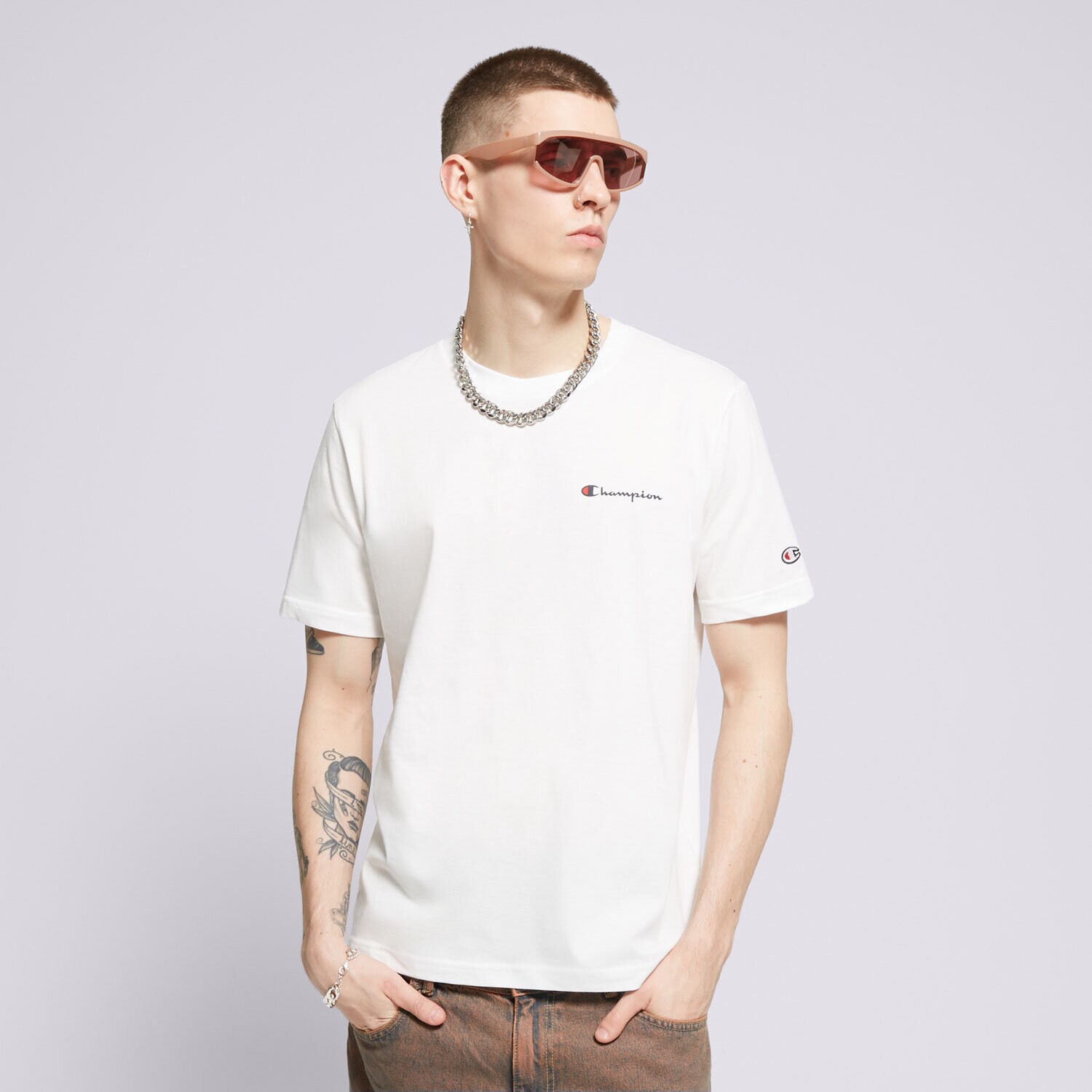 Muške majice CHAMPION T-SHIRT CREWNECK 219838WW001 bijela
