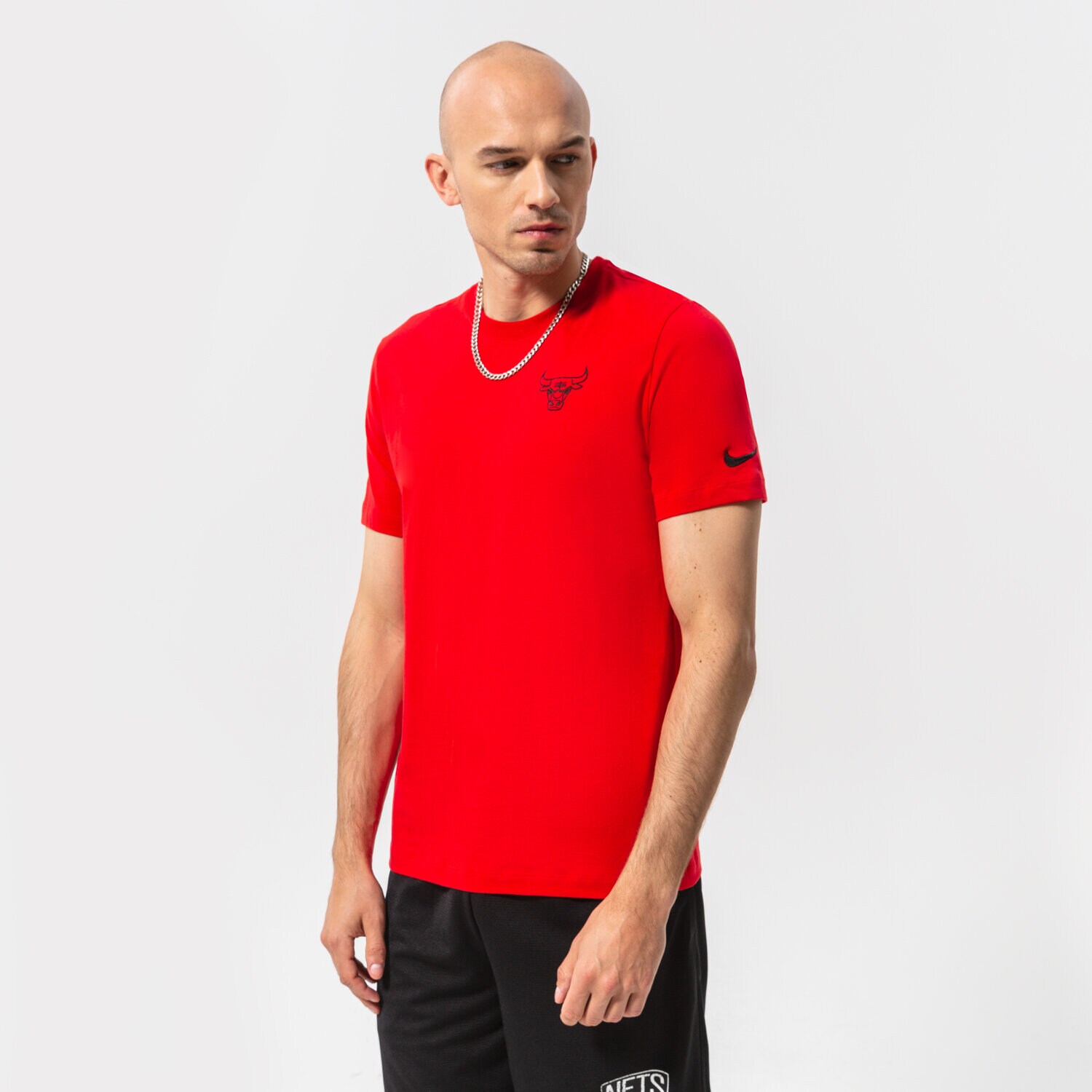 Muške majice NIKE T-SHIRT CHI M NK ES CORE LGO SS TEE NBA DD6710-657 crvena