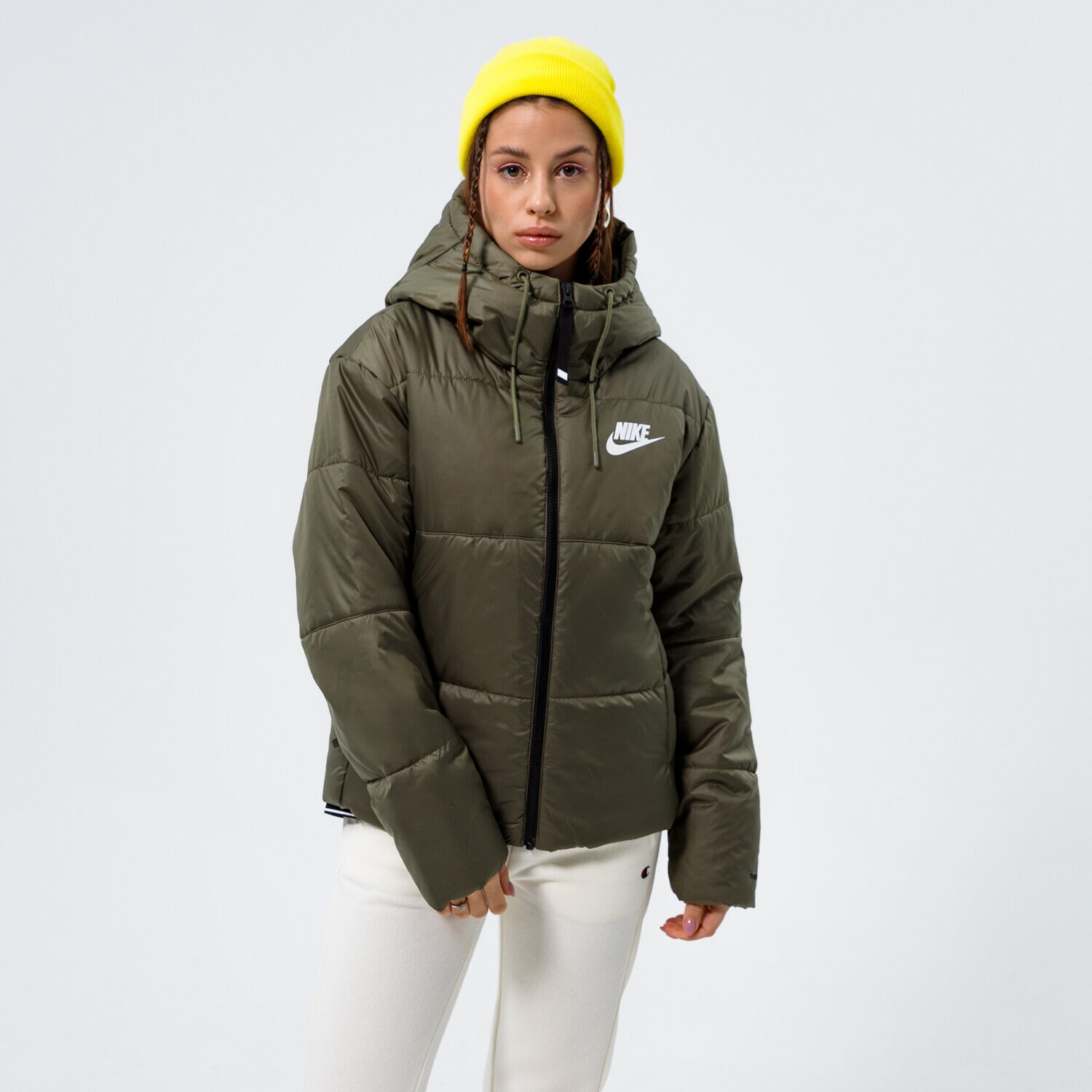 Ženske zimske jakne NIKE JAKNA W NSW TF RPL CLASSIC TAPE JKT DJ6997-222 zelena