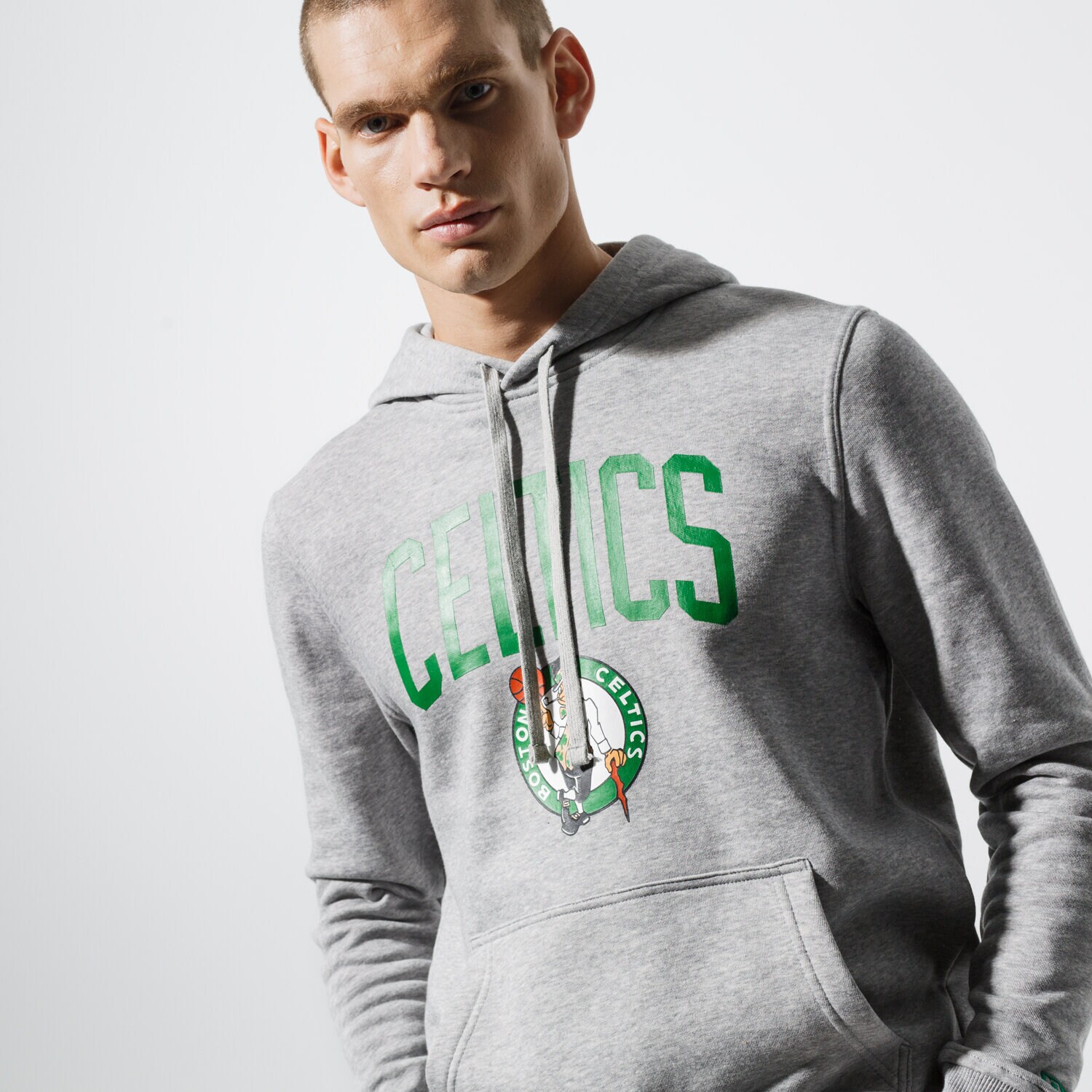 Muške dukserice NEW ERA VESTA TEAM LOGO BOSTON CELTICS BOSTON CELTICS GRA 11546182 siva
