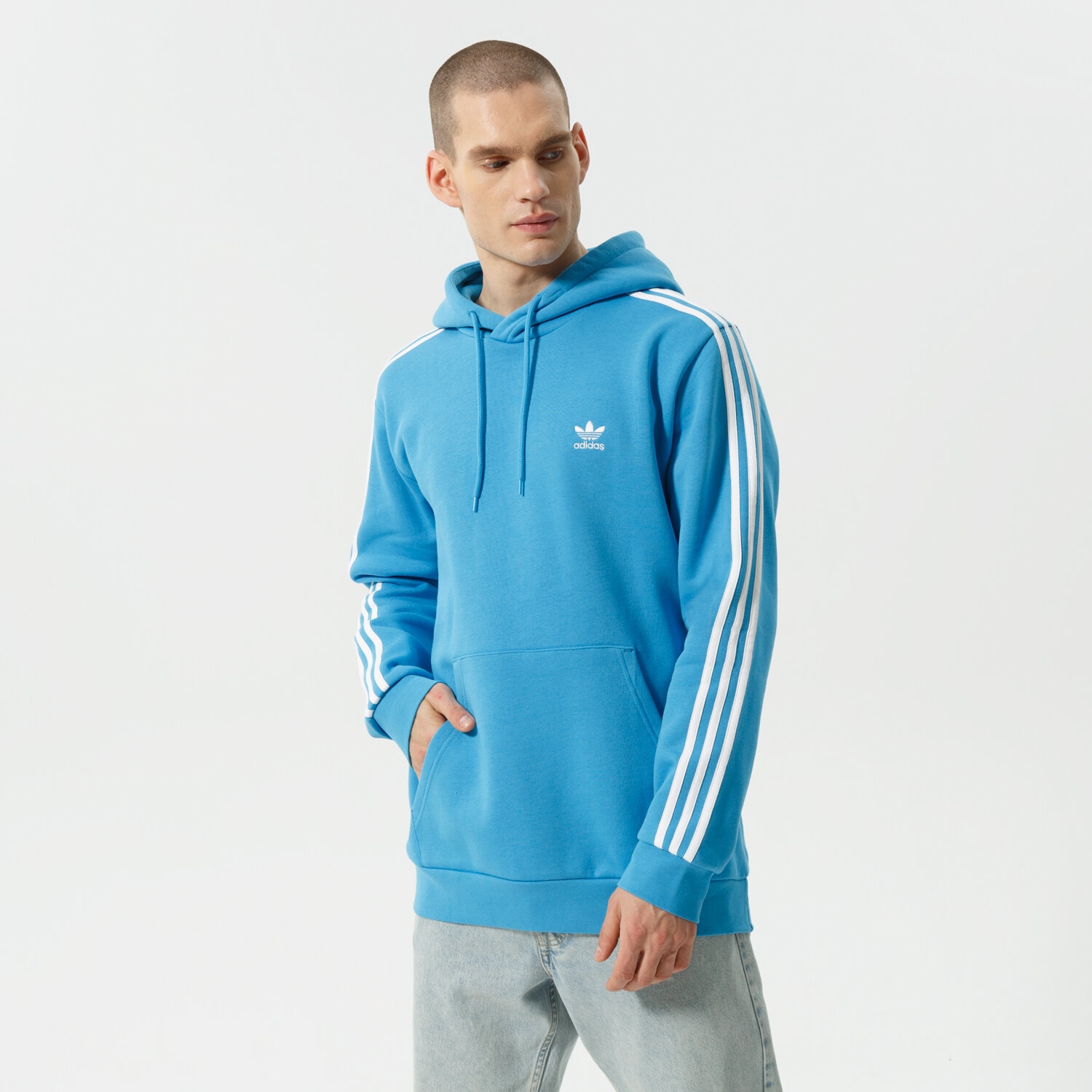Muške dukserice ADIDAS VESTA S KAPULJAČOM 3-STRIPES HOODY HE9476 plava
