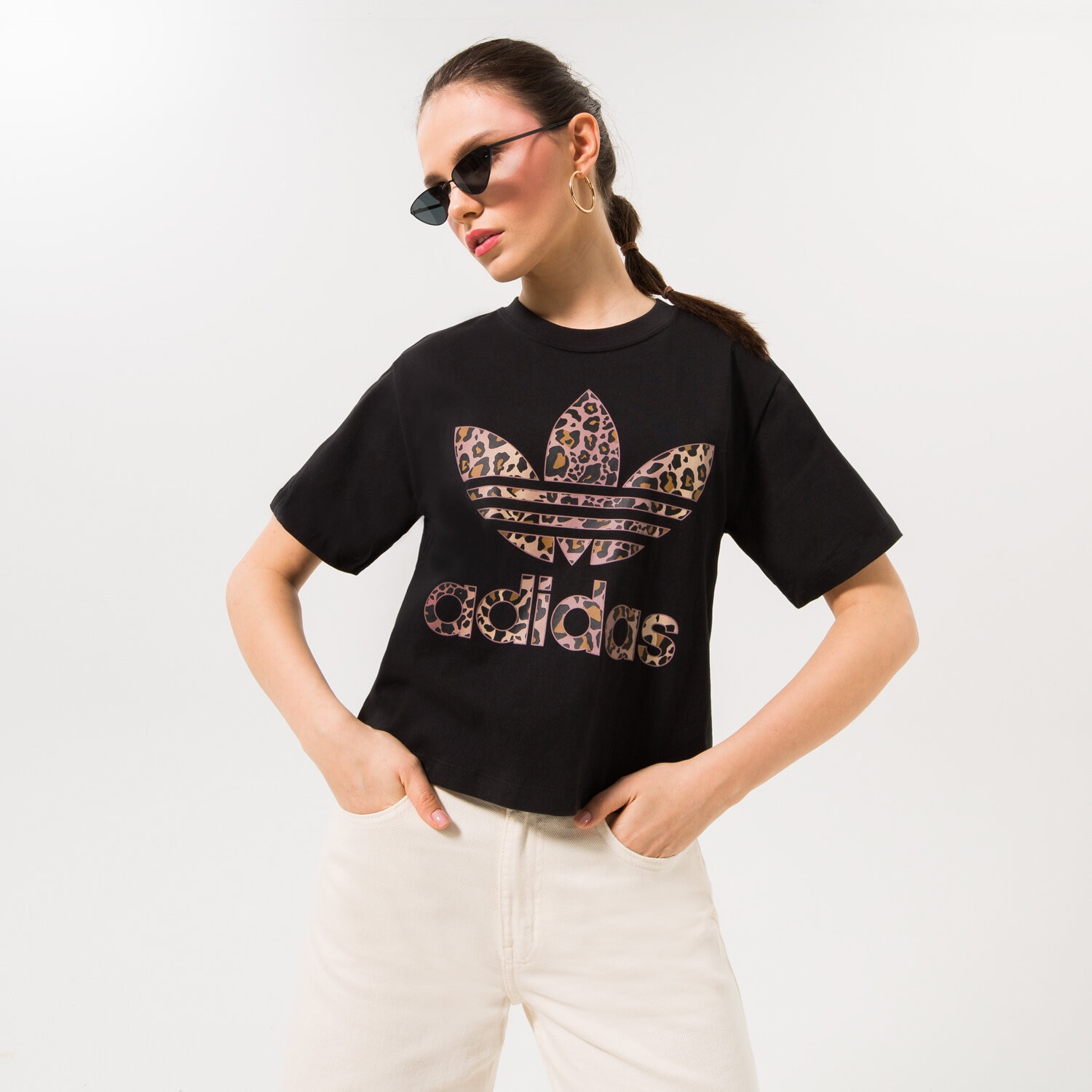 Ženske majice ADIDAS T-SHIRT LOGO HK5187 crna