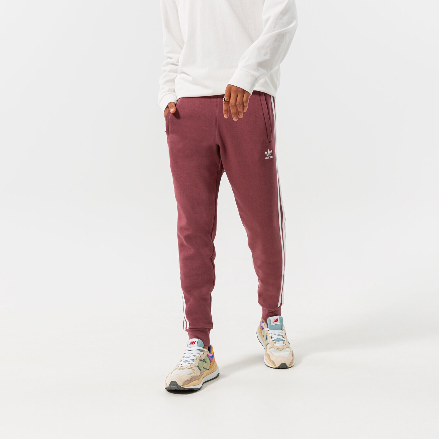 Muške hlače ADIDAS HLAČE 3-STRIPES PANT HF2101 bordo