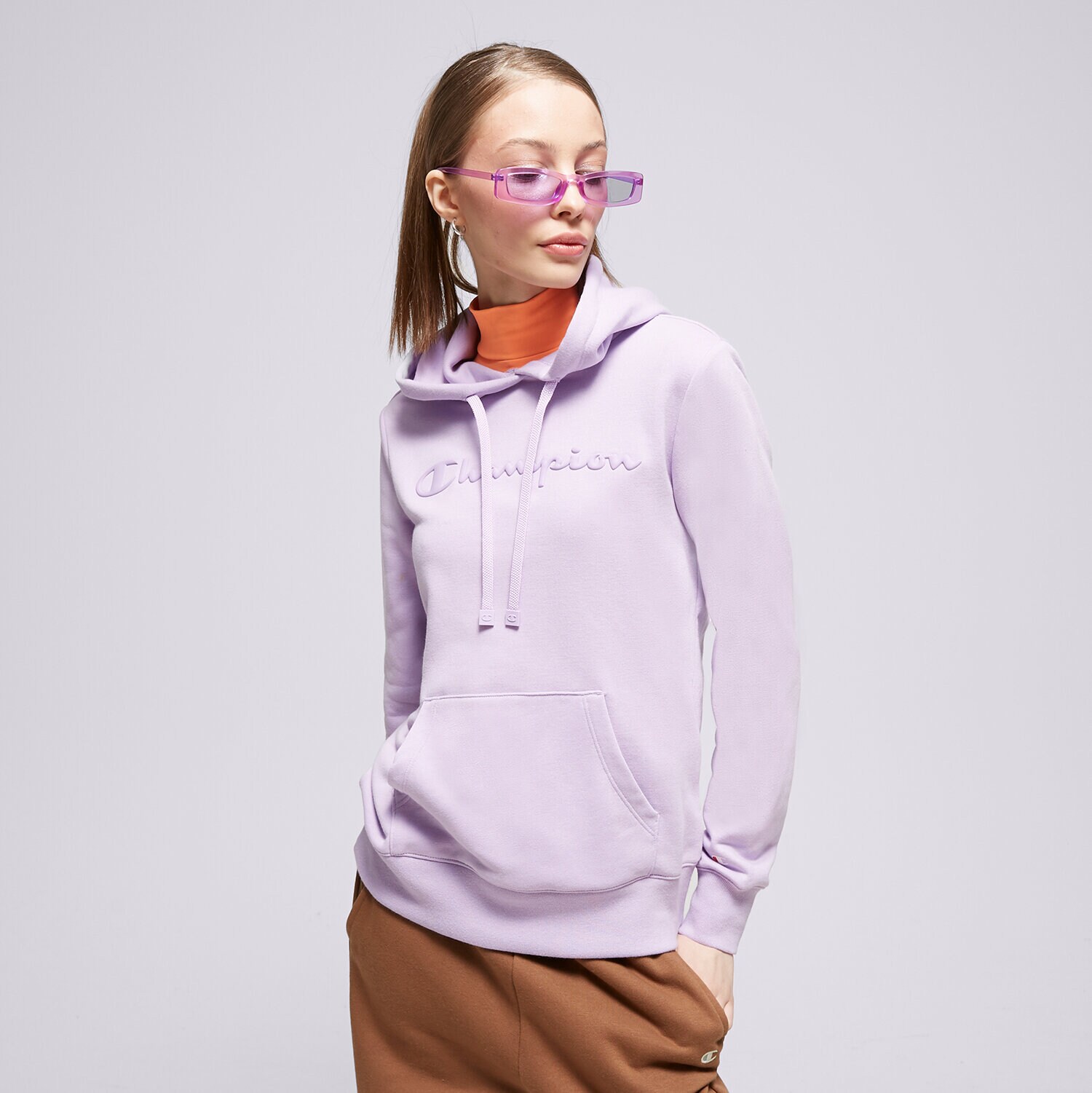 Ženske dukserice CHAMPION VESTA S KAPULJAČOM HOODED SWEATSHIRT 116065VS022 ljubičasta