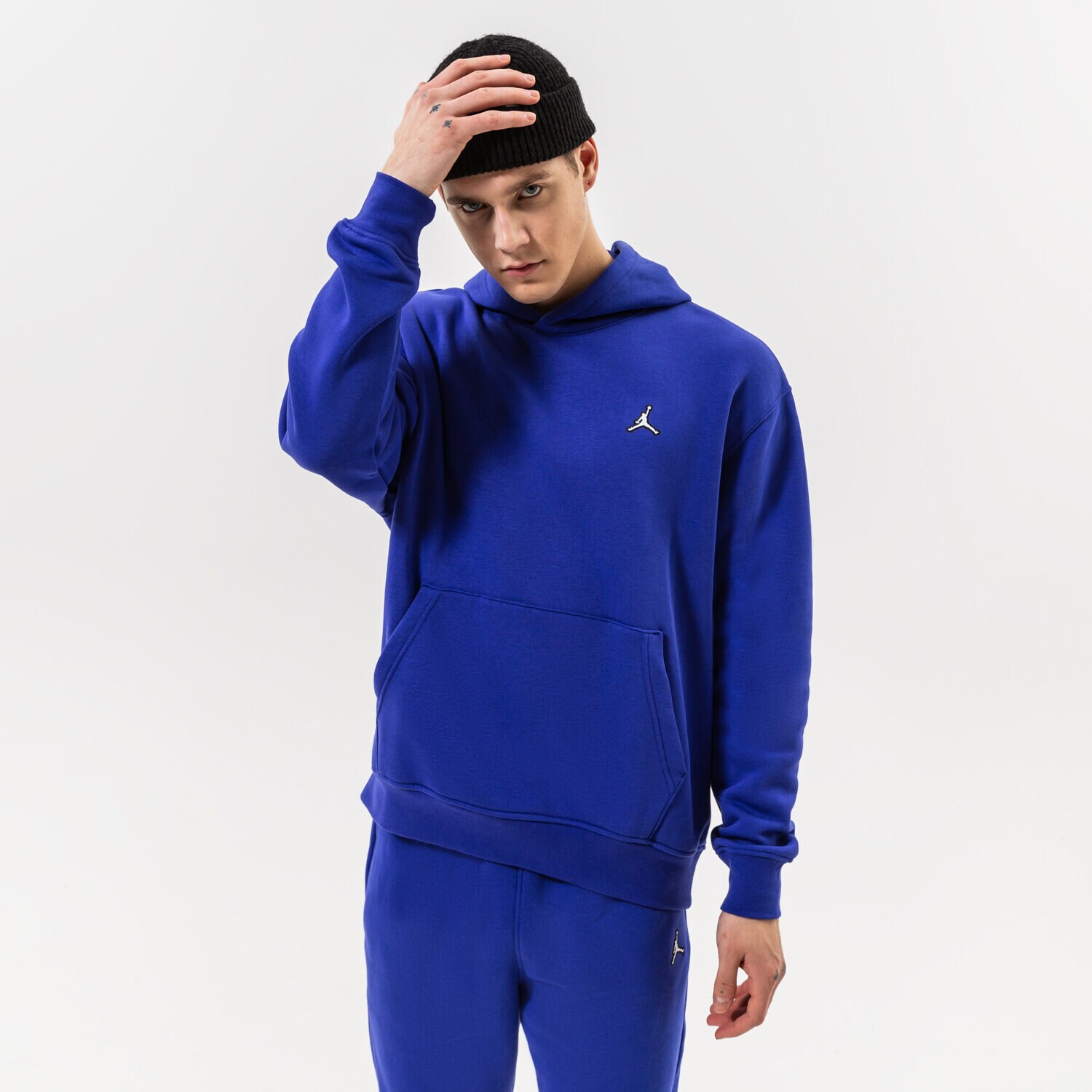 Muške dukserice JORDAN VESTA S KAPULJAČOM M J ESSENTIAL FLEECE DQ7466-432 plava
