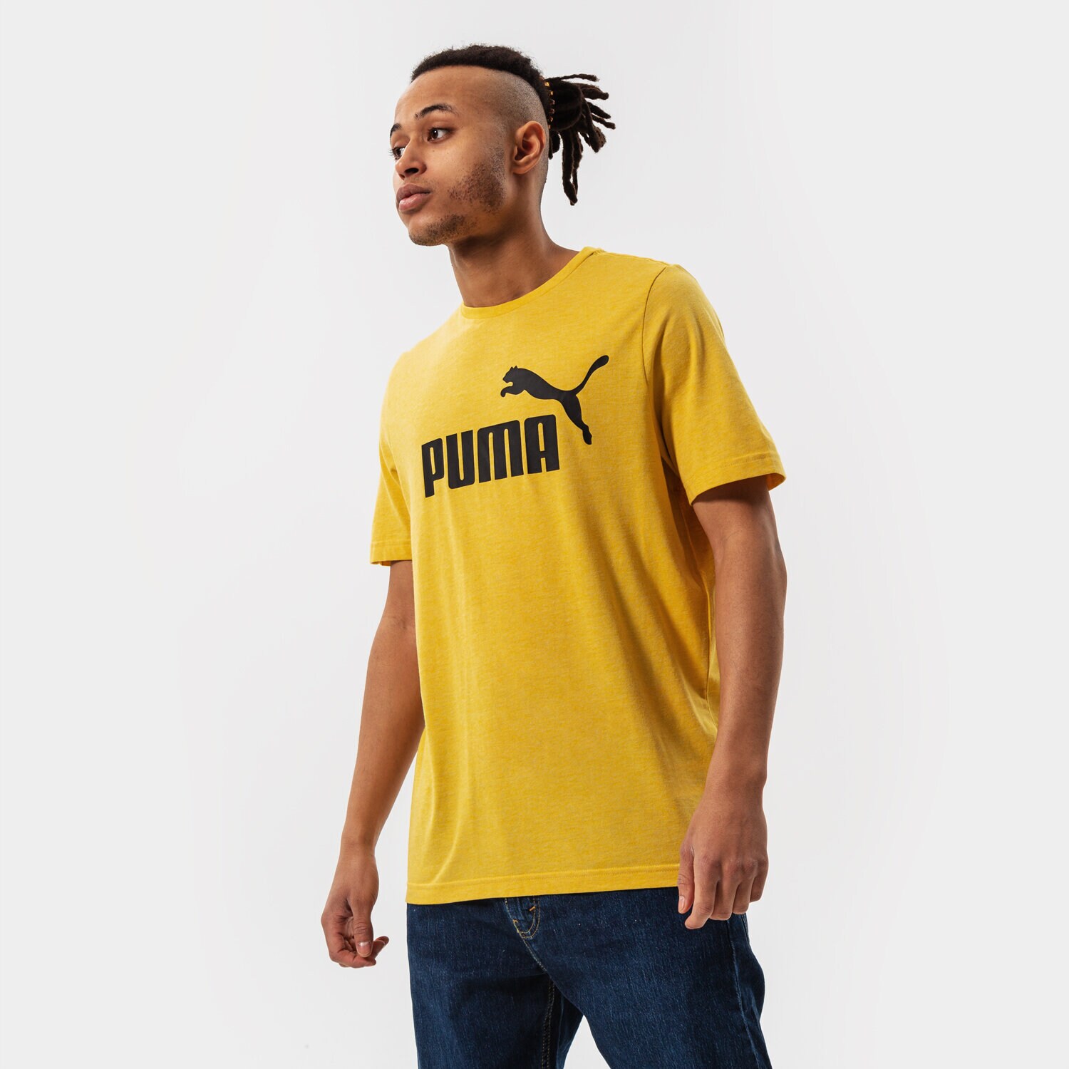 Muške majice PUMA T-SHIRT ESS HEATHER TEE 58673631 žuta