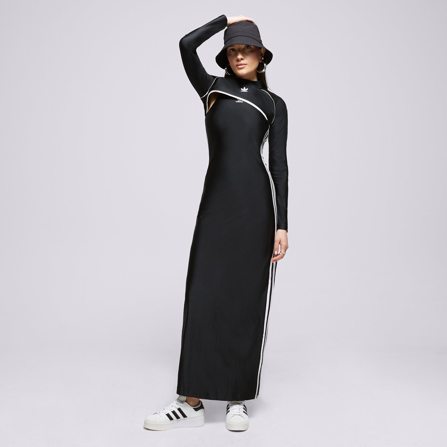 Ženske haljine i suknje ADIDAS HALJINA LONG TRENIRKAS IC5593 crna