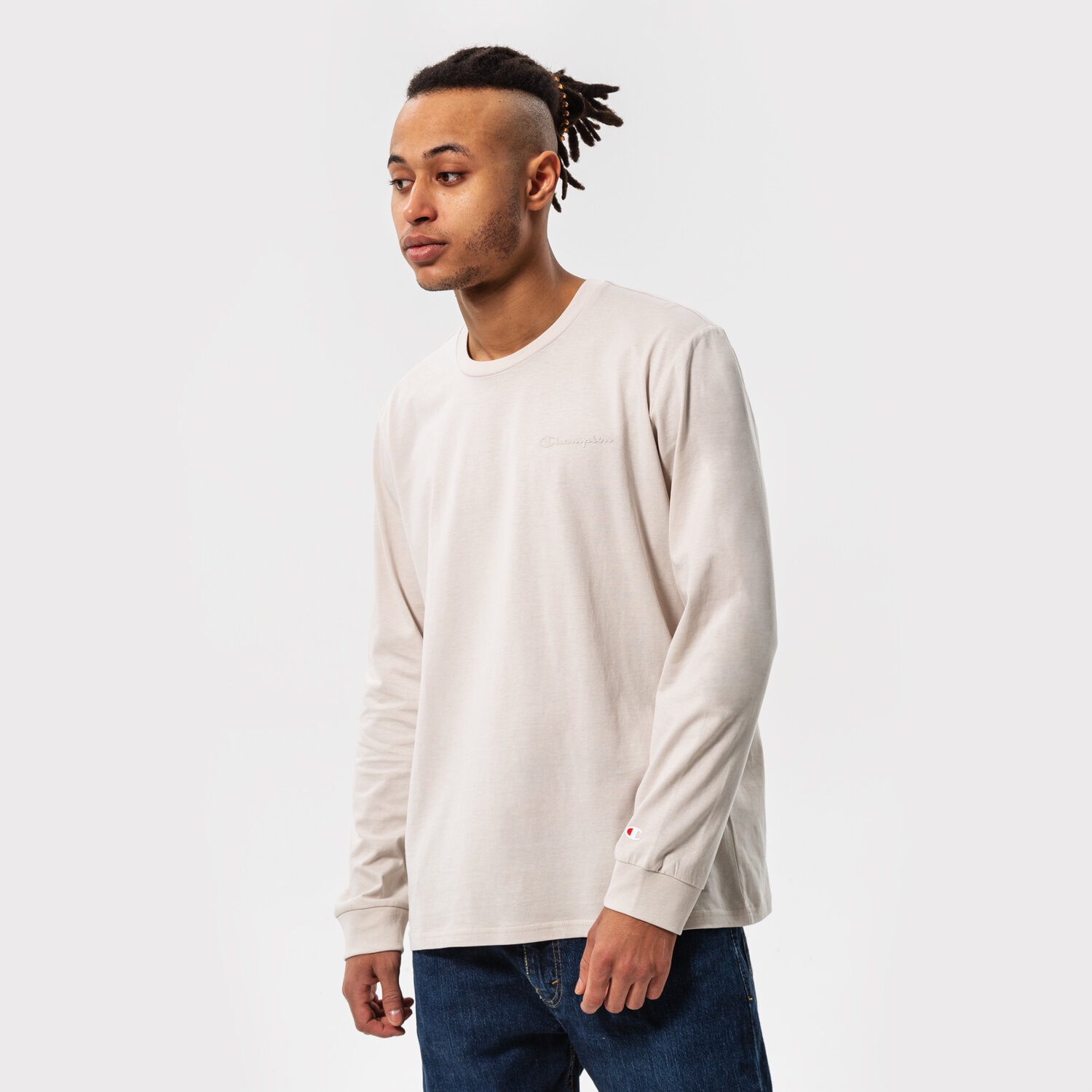 Muške majice CHAMPION T-SHIRT LONG SLEEVE T-SHIRT 217162MS014 smeđa