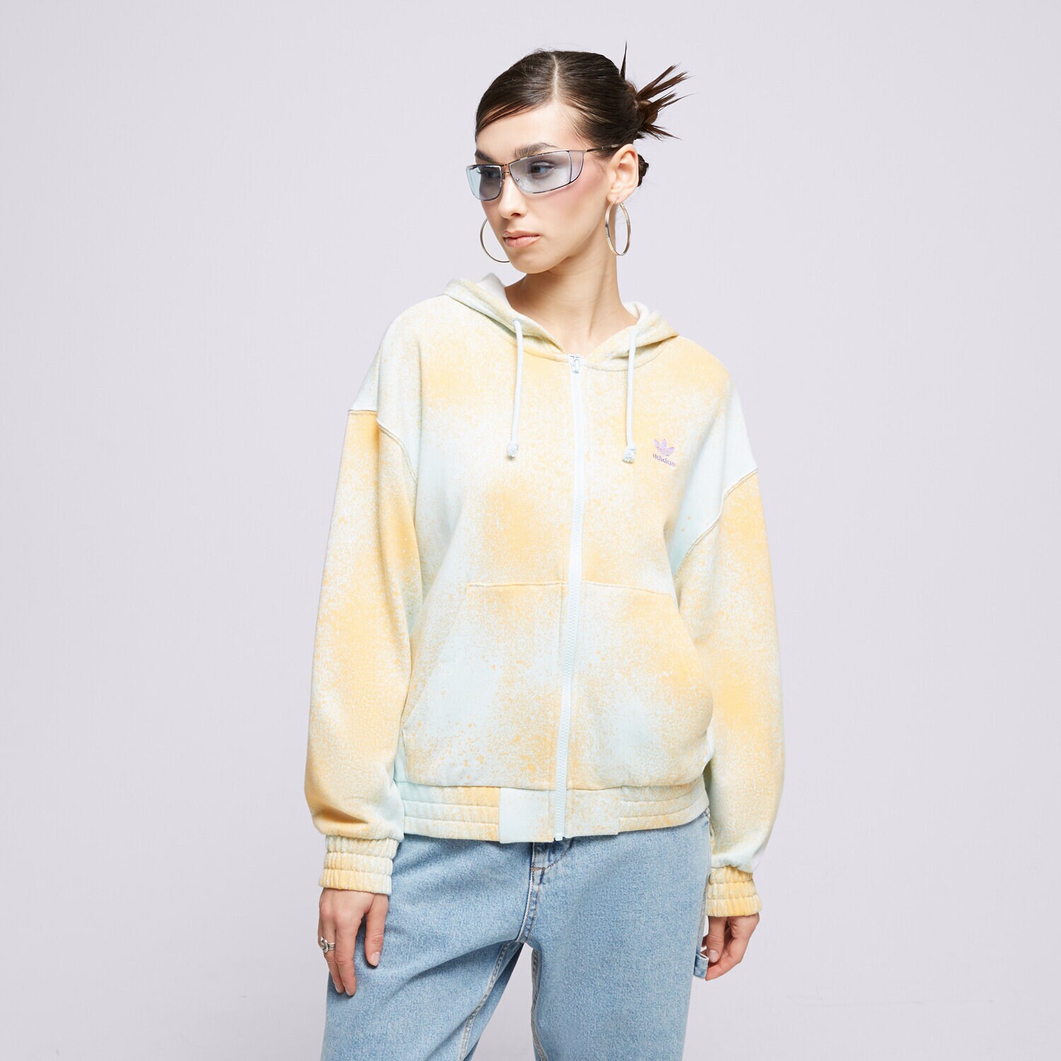 Ženske dukserice ADIDAS VESTA S KAPULJAČOM AOP ZIP HOODIE HL6612 šarena