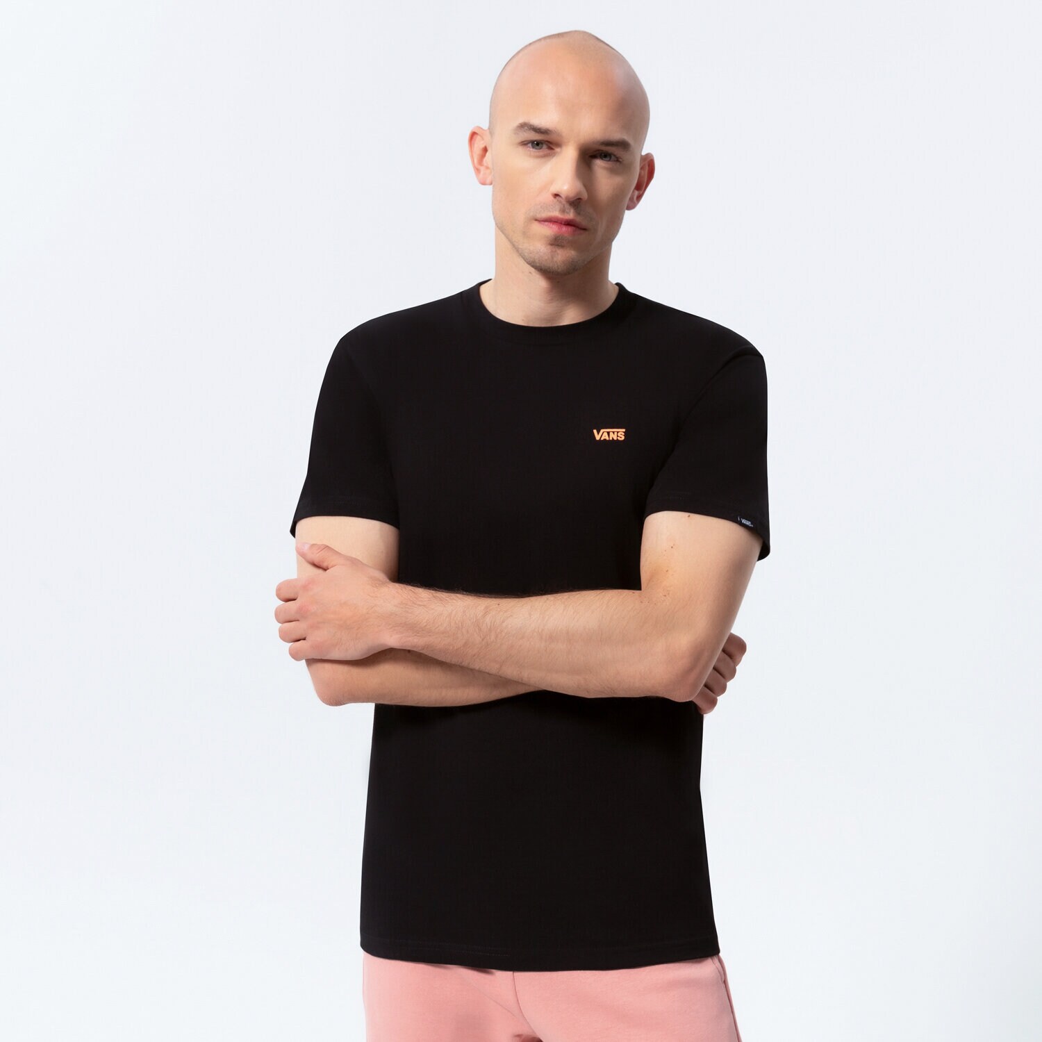 Muške majice VANS T-SHIRT MN LEFT CHEST LOGO TEE BLACK/MELON VN0A3CZEZ101 crna