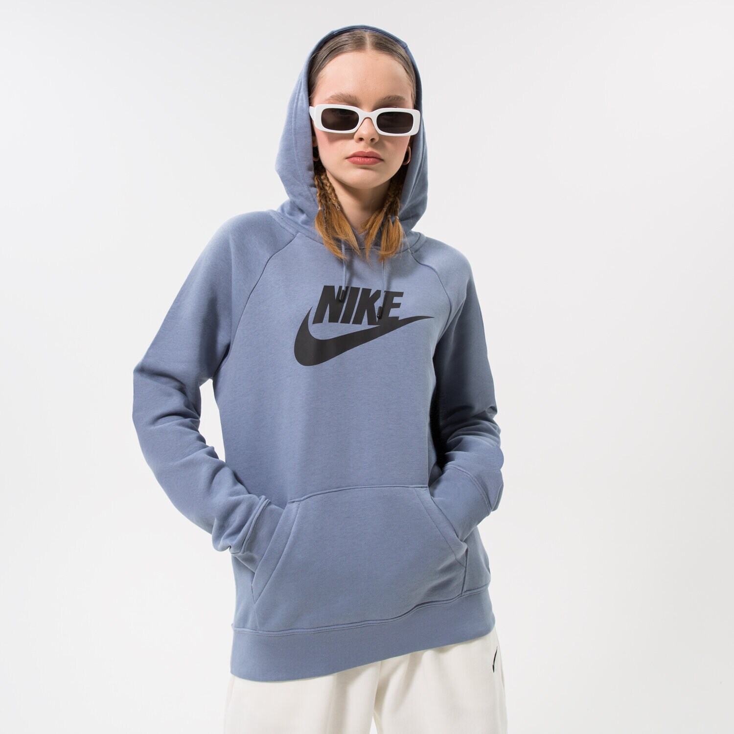 Ženske dukserice NIKE VESTA S KAPULJAČOM W NSW ESSNTL HOODIE PO HBR DX2319-493 plava