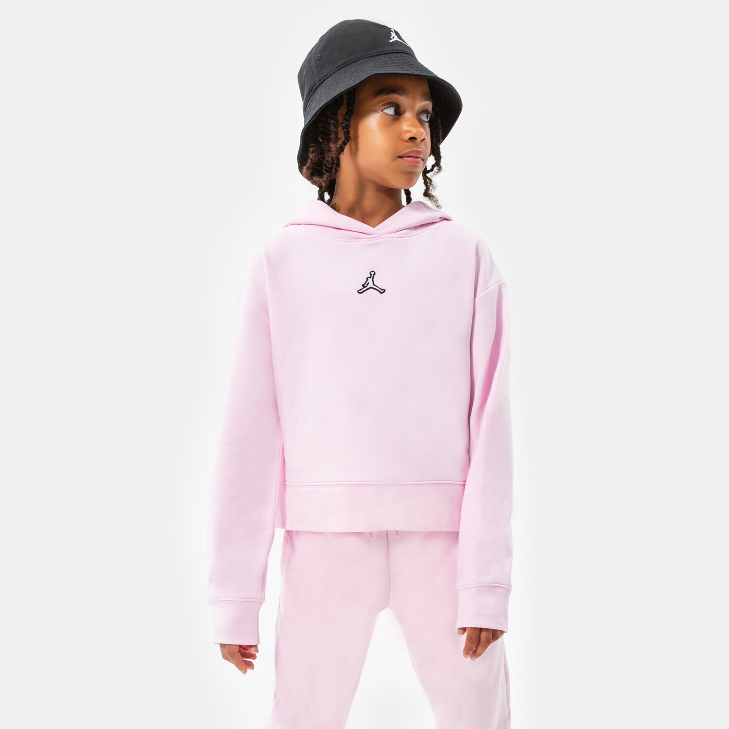 Dječje dukserice JORDAN VESTA S KAPULJAČOM ESSENTIALS BOXY GIRL 45A858-A9Y ružičasta