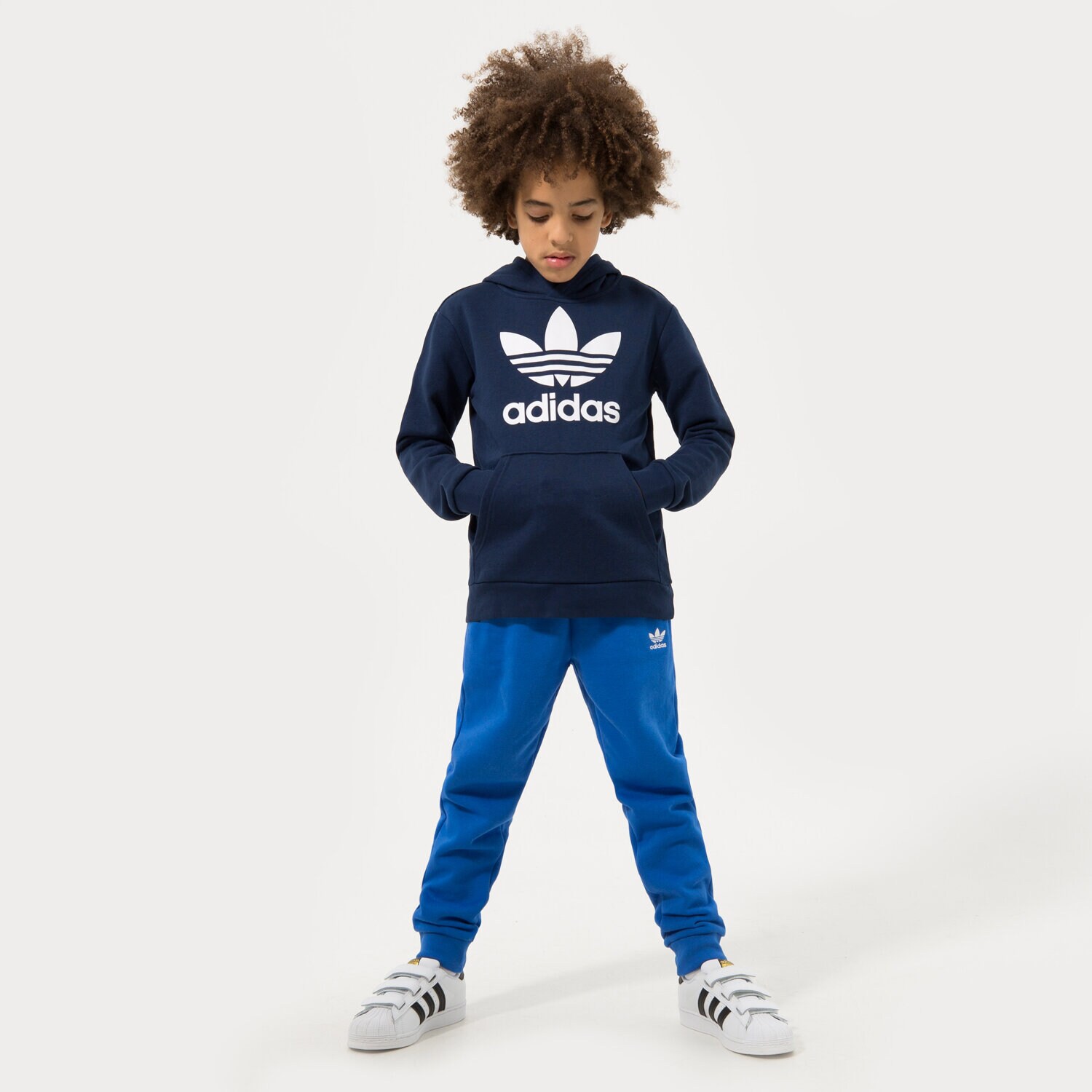 Dječje dukserice ADIDAS VESTA S KAPULJAČOM TREFOIL HOODIE BOY HK0272 crna