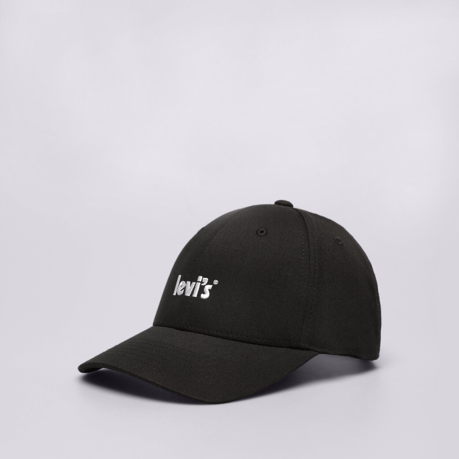 Dječje kape sa šiltom LEVI'S KAPA POSTER LOGO FLEXFIT CAP D66250004 crna