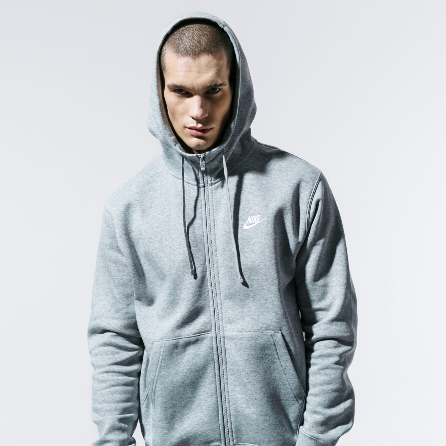 Muške dukserice NIKE VESTA RASKOPČANA SPORTSWEAR CLUB FLEECE BV2645-063 siva