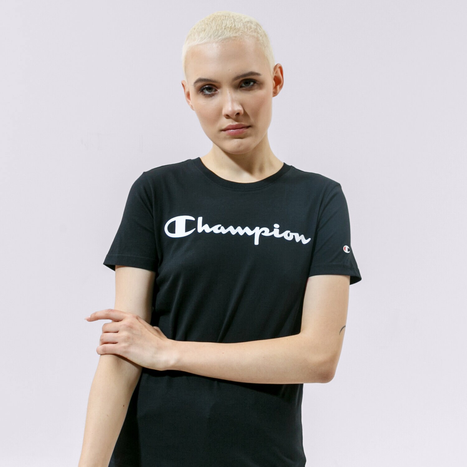 Ženske majice CHAMPION T-SHIRT CREWNECK T-SHIRT 114780KK001 crna