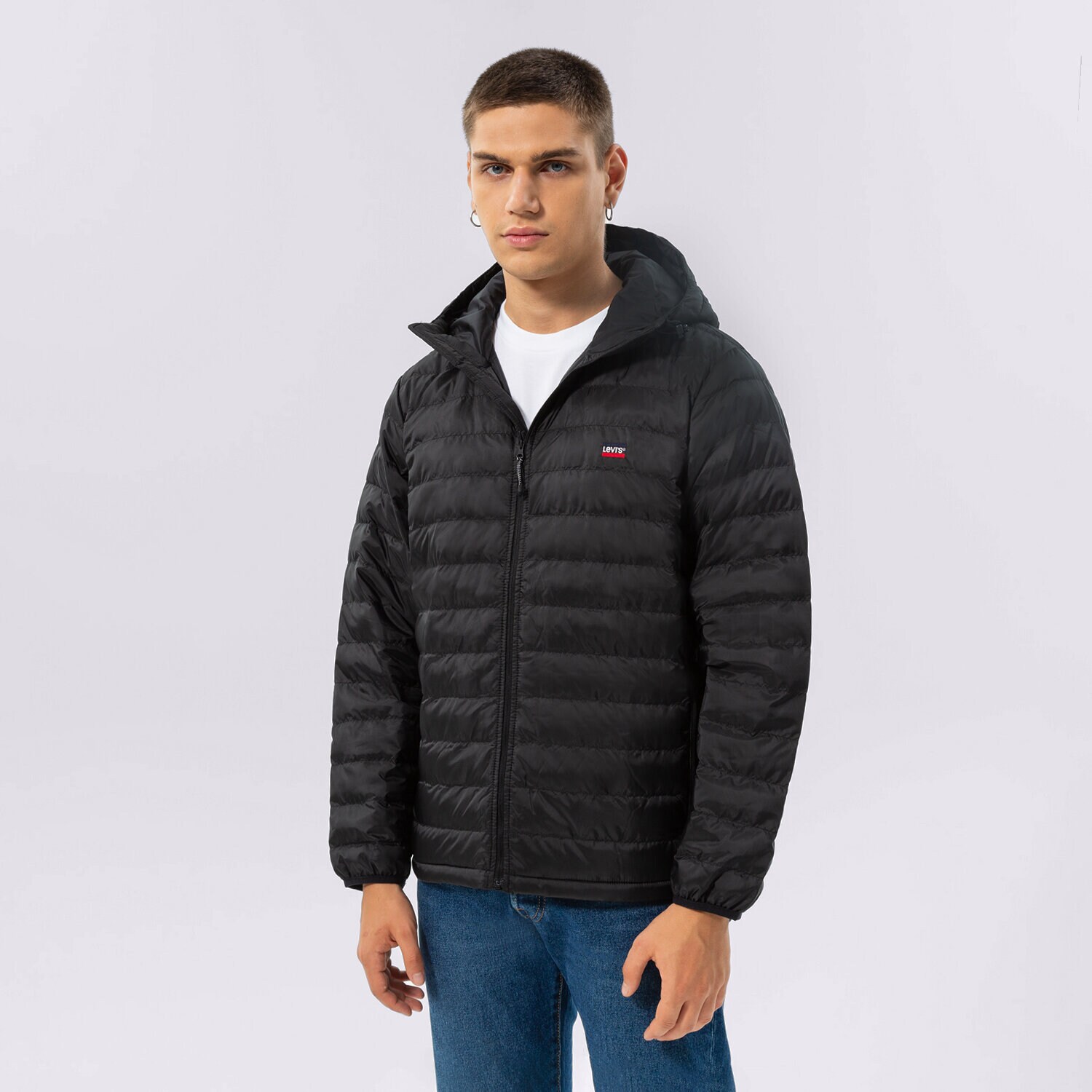Muške zimske jakne LEVI'S JAKNA ZIMSKA PRESIDIO PKBL HOODED JKT A1827-0000 crna
