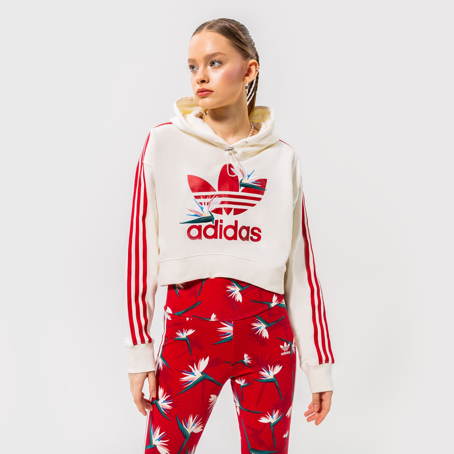 Ženske dukserice ADIDAS VESTA S KAPULJAČOM HOODIE HK5210 bijela