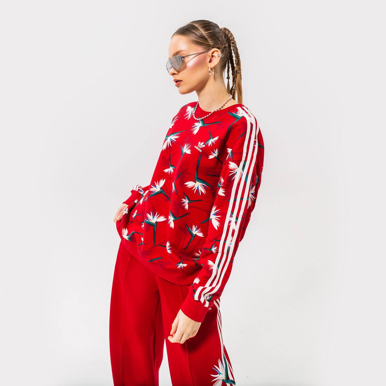 Ženske dukserice ADIDAS VESTA CREW SWEATER HK5213 crvena