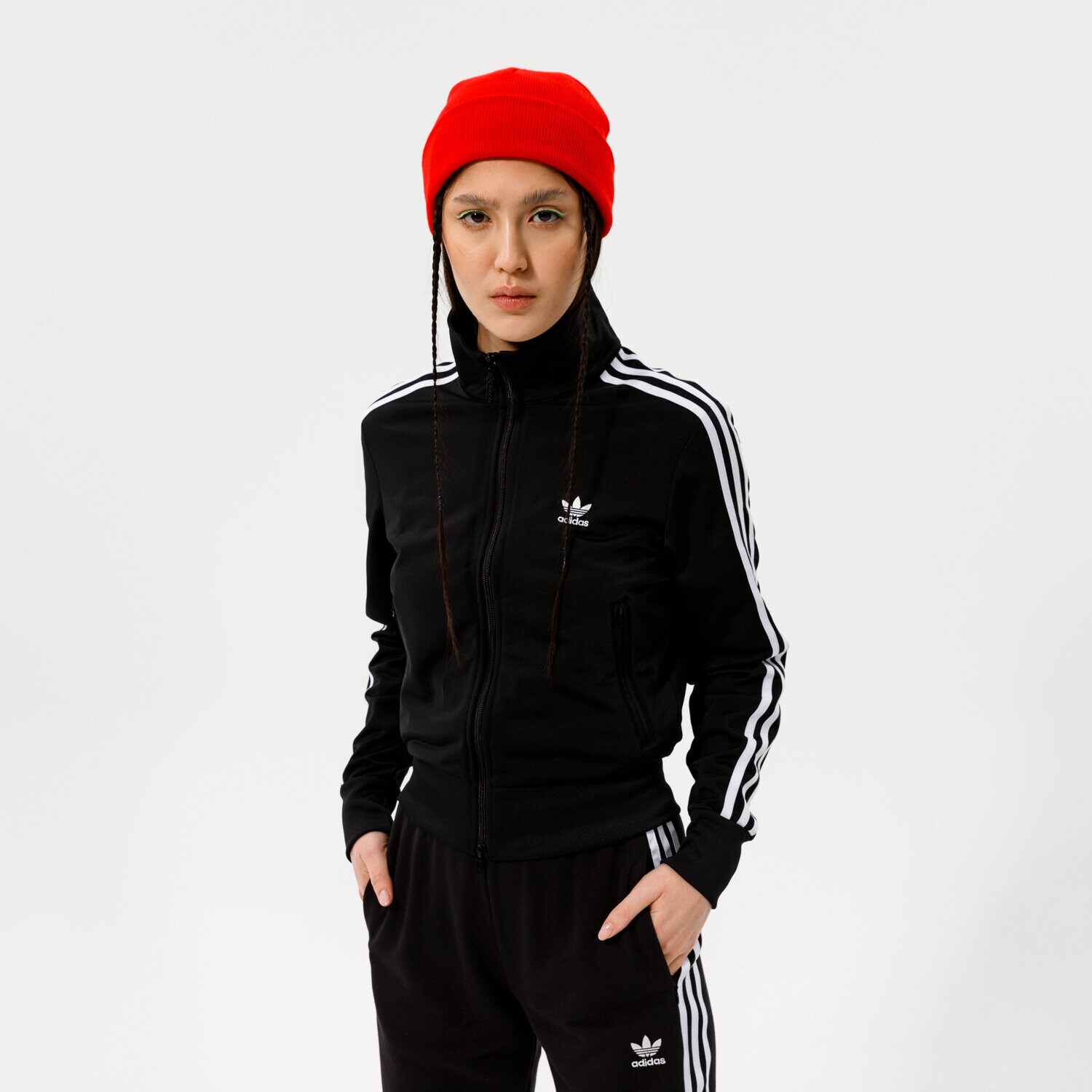 Ženske dukserice ADIDAS VESTA RASKOPČANA FIREBIRD TT PB GN2817 crna