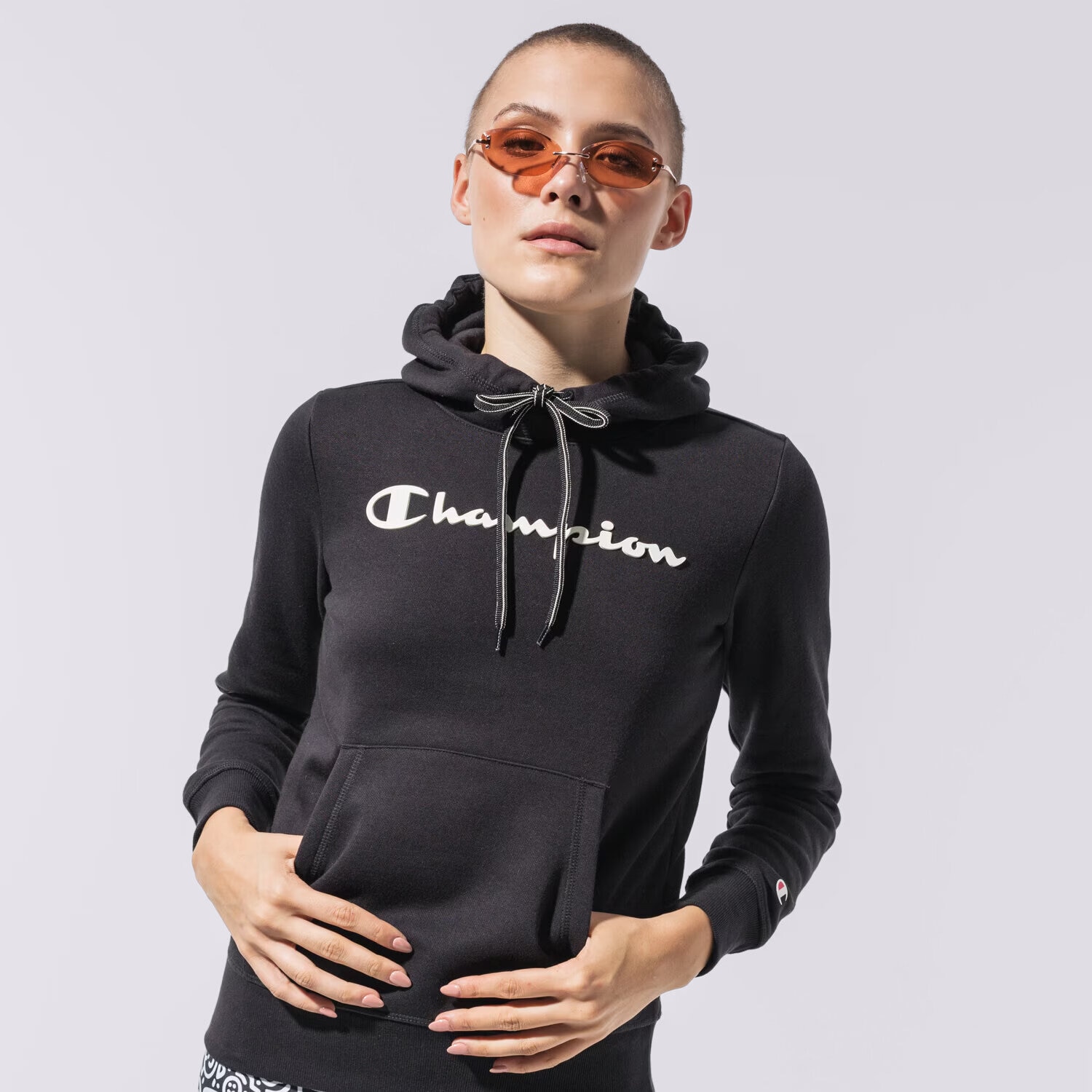Ženske dukserice CHAMPION VESTA S KAPULJAČOM HOODED SWEATSHIRT 113207KK001 crna