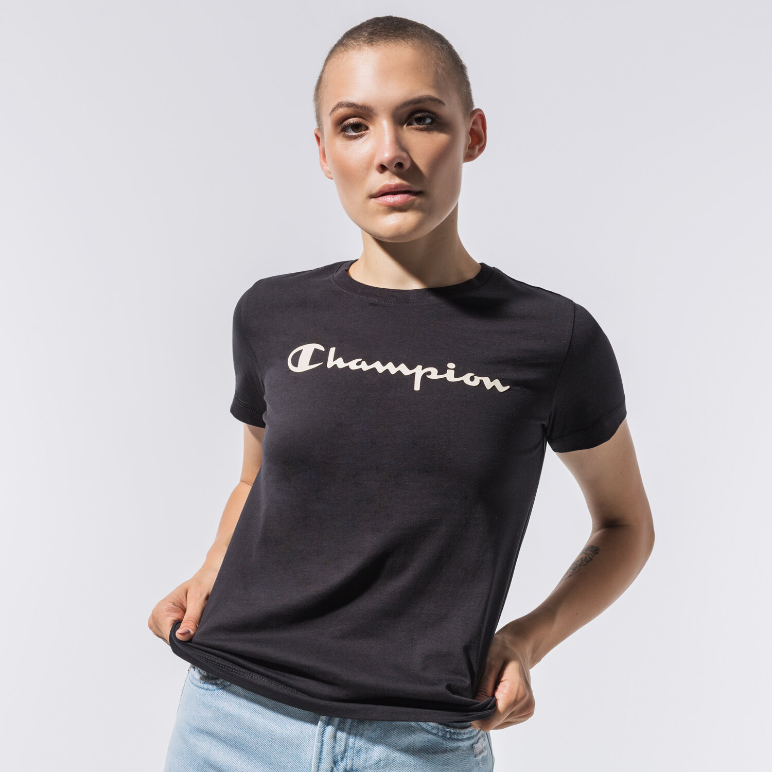 Ženske majice CHAMPION T-SHIRT CREWNECK T-SHIRT 113223KK001 crna