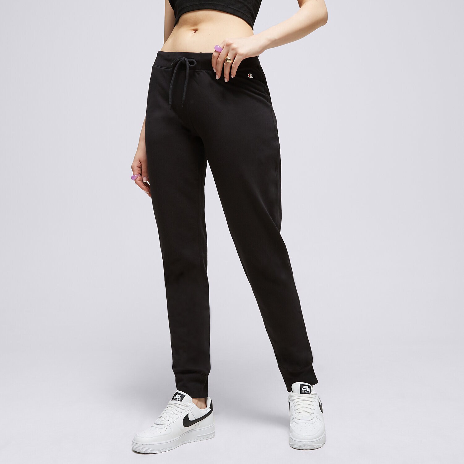 Ženske hlače CHAMPION HLAČE RIB CUFF PANTS 111999KK001 crna