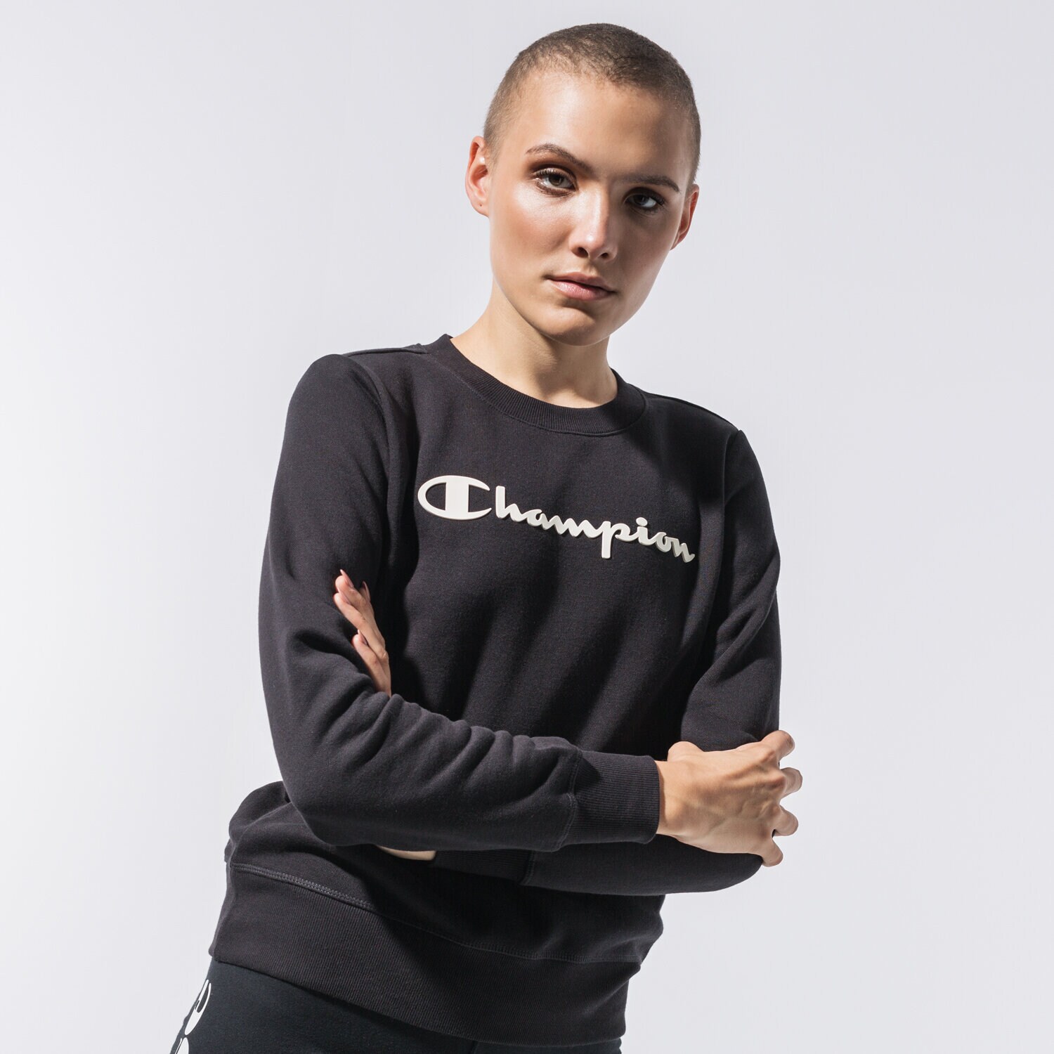 Ženske dukserice CHAMPION VESTA CREWNECK SWEATSHIRT 113210KK001 crna
