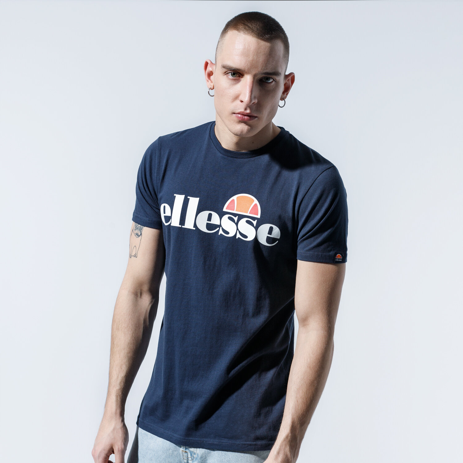 Muške majice ELLESSE T-SHIRT SL PRADO NAVY SHC07405429 tamno plava