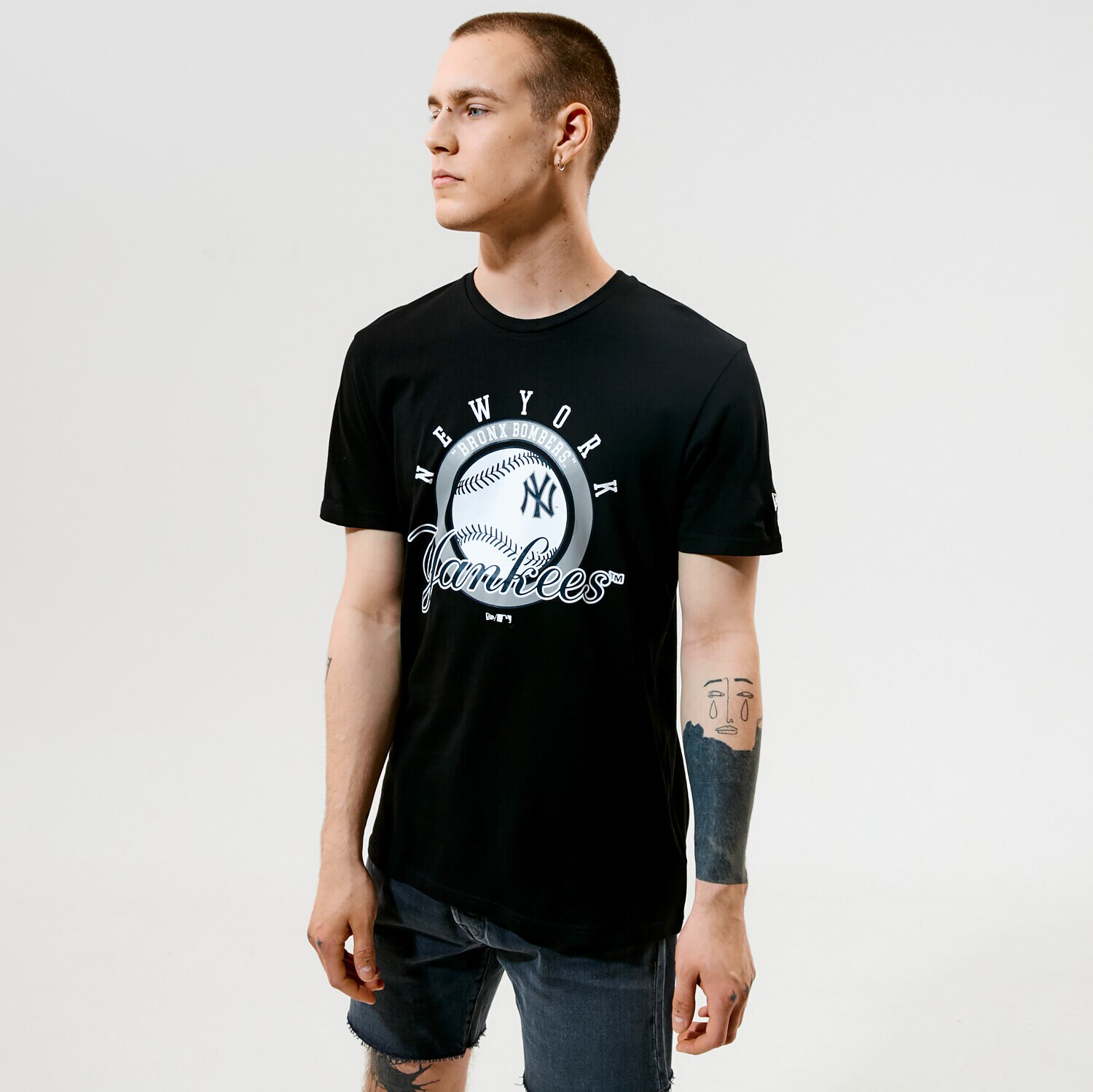 Muške majice NEW ERA T-SHIRT MLB GRAPHIC TEE NY YAN BLK 12835844 crna