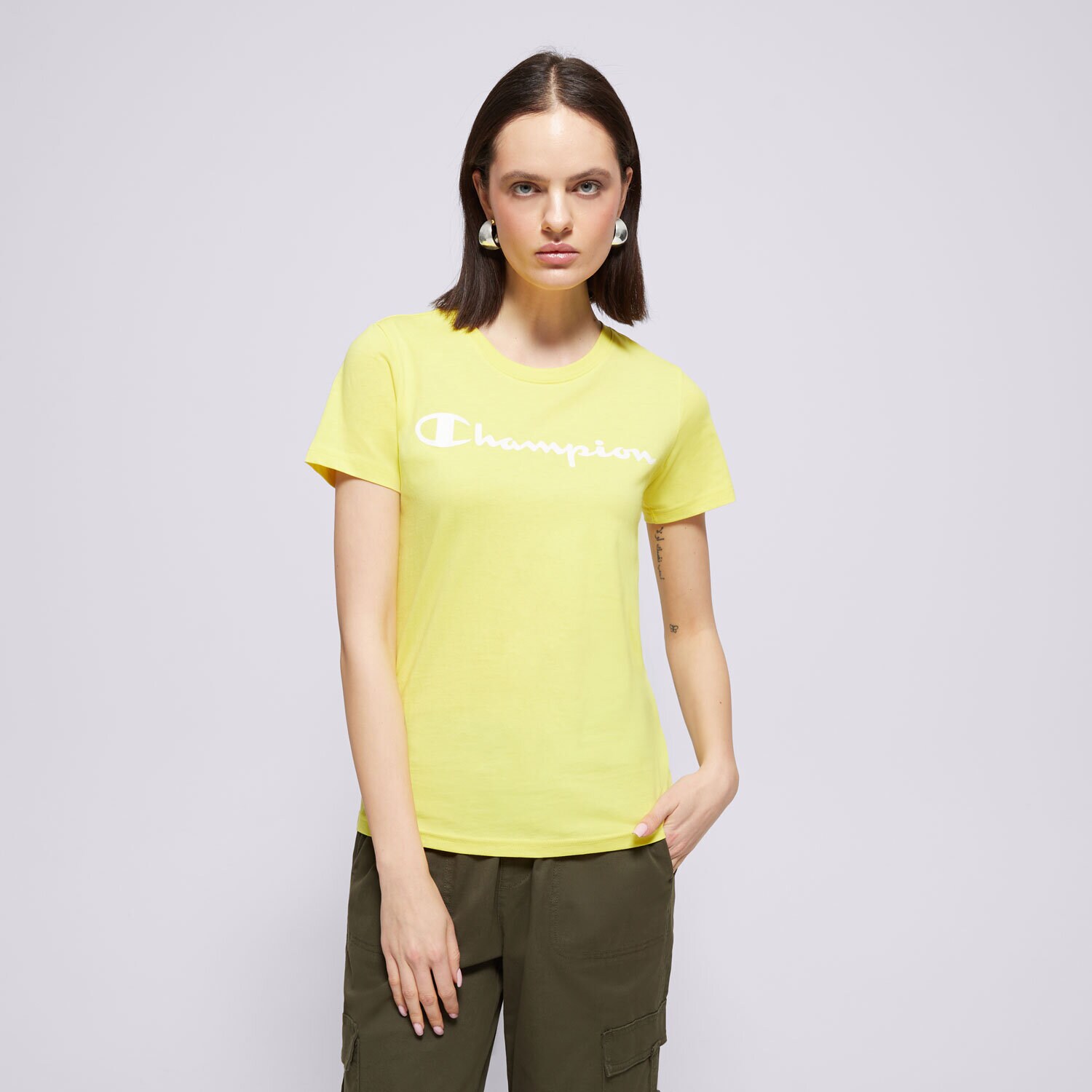 Ženske majice CHAMPION T-SHIRT CREWNECK T-SHIRT 114780YS021 žuta