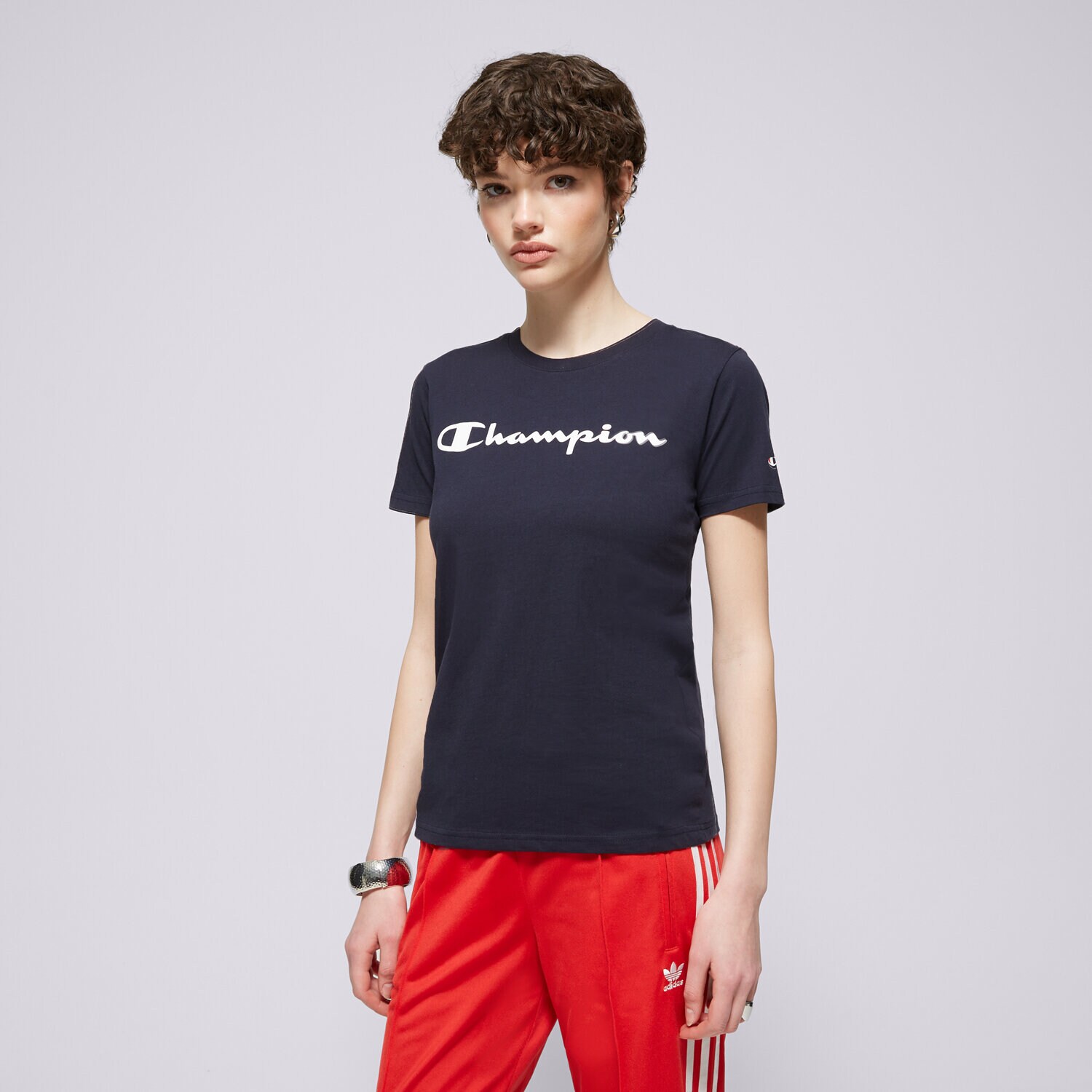 Ženske majice CHAMPION T-SHIRT CREWNECK T-SHIRT 114780BS501 tamno plava