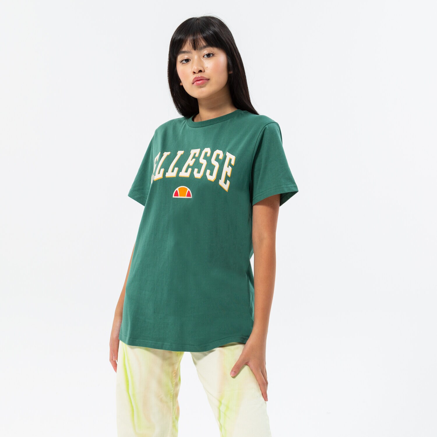 Ženske majice ELLESSE T-SHIRT ALLOUI OVERSIZED T-SHIRT DGREEN SGP16699502 zelena