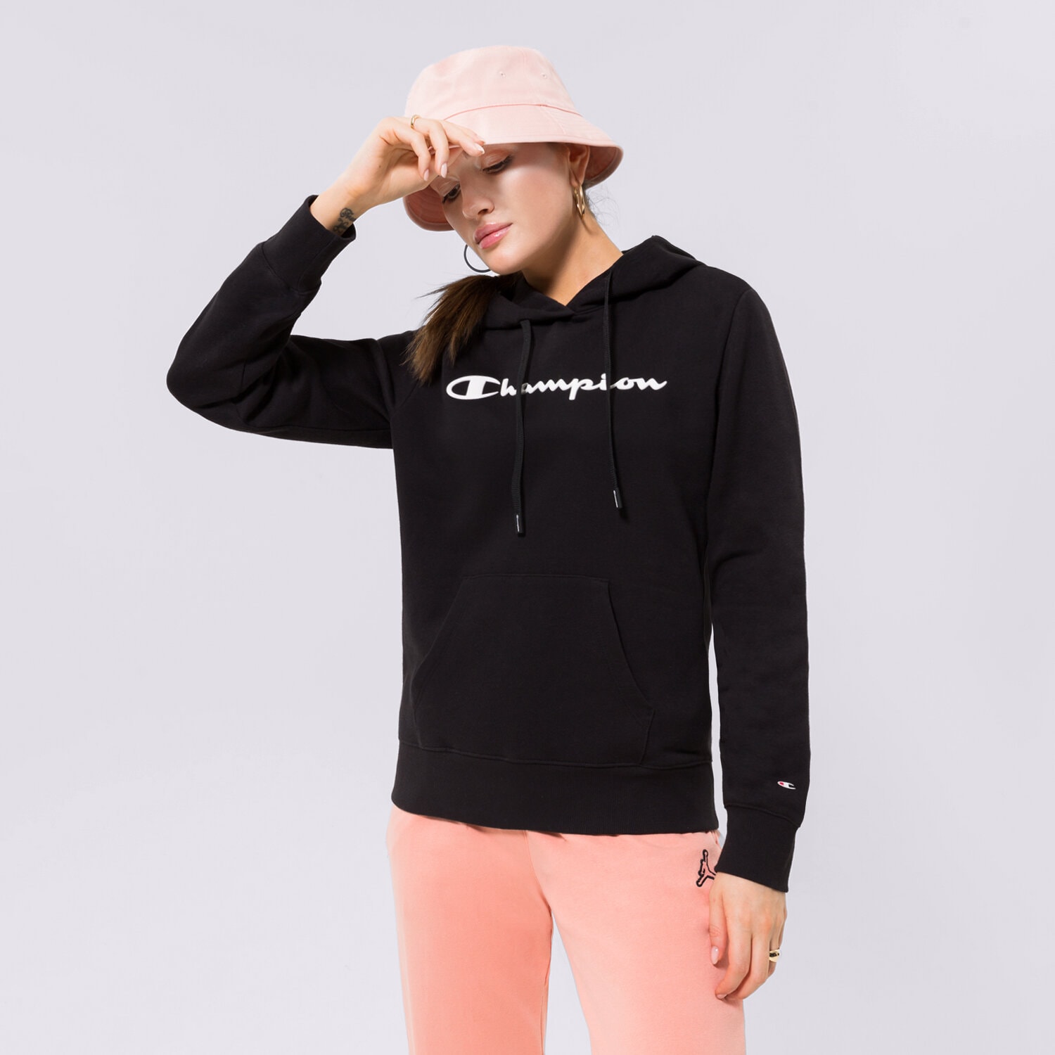 Ženske dukserice CHAMPION VESTA S KAPULJAČOM HOODED SWEATSHIRT 115687KK001 crna