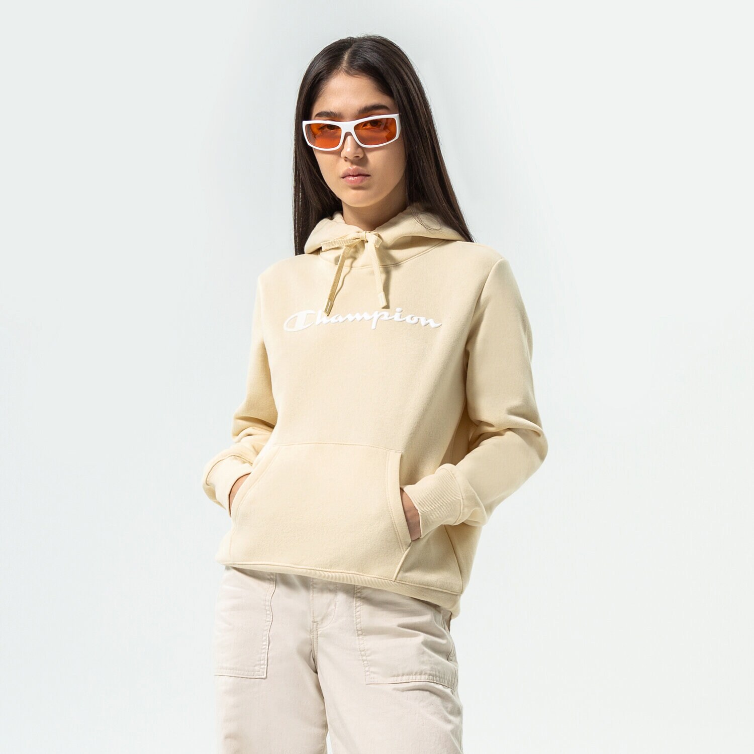 Ženske dukserice CHAMPION VESTA S KAPULJAČOM HOODED SWEATSHIRT 115687YS014 bež