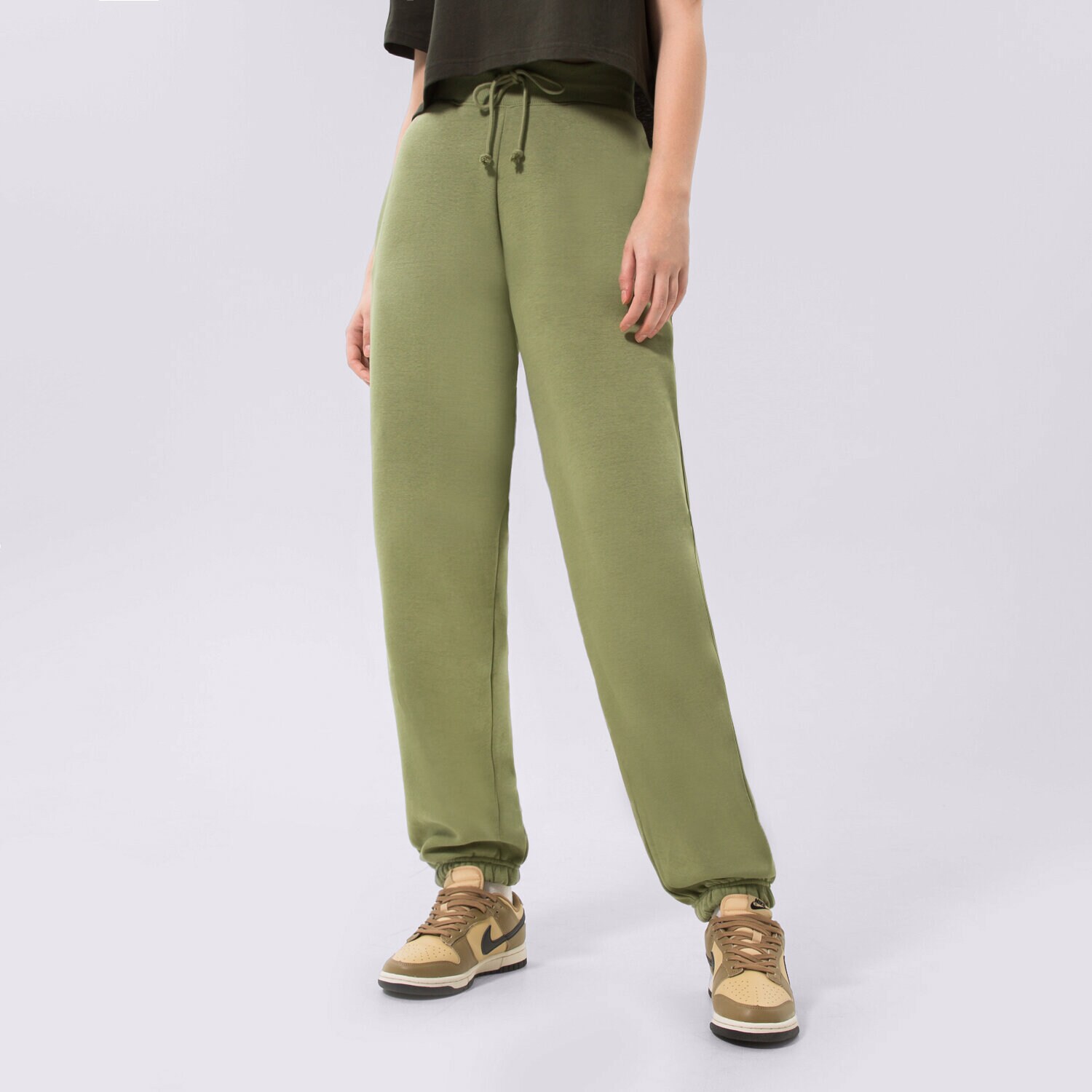 Ženske hlače NIKE HLAČE W NSW PHNX FLC HR OS PANT DQ5887-334 zelena