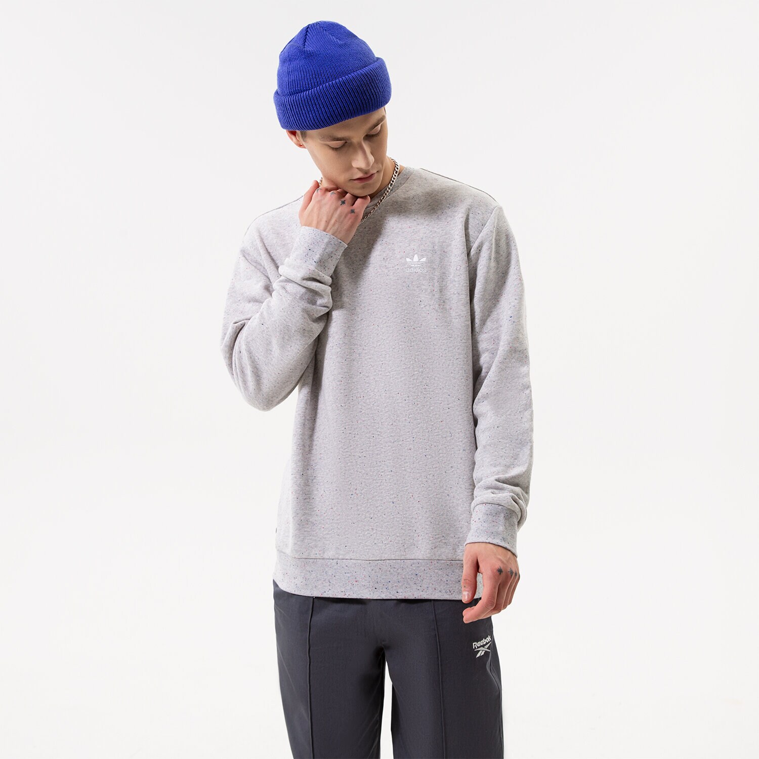 Muške dukserice ADIDAS VESTA ESS+ SUST CREW HK2920 siva