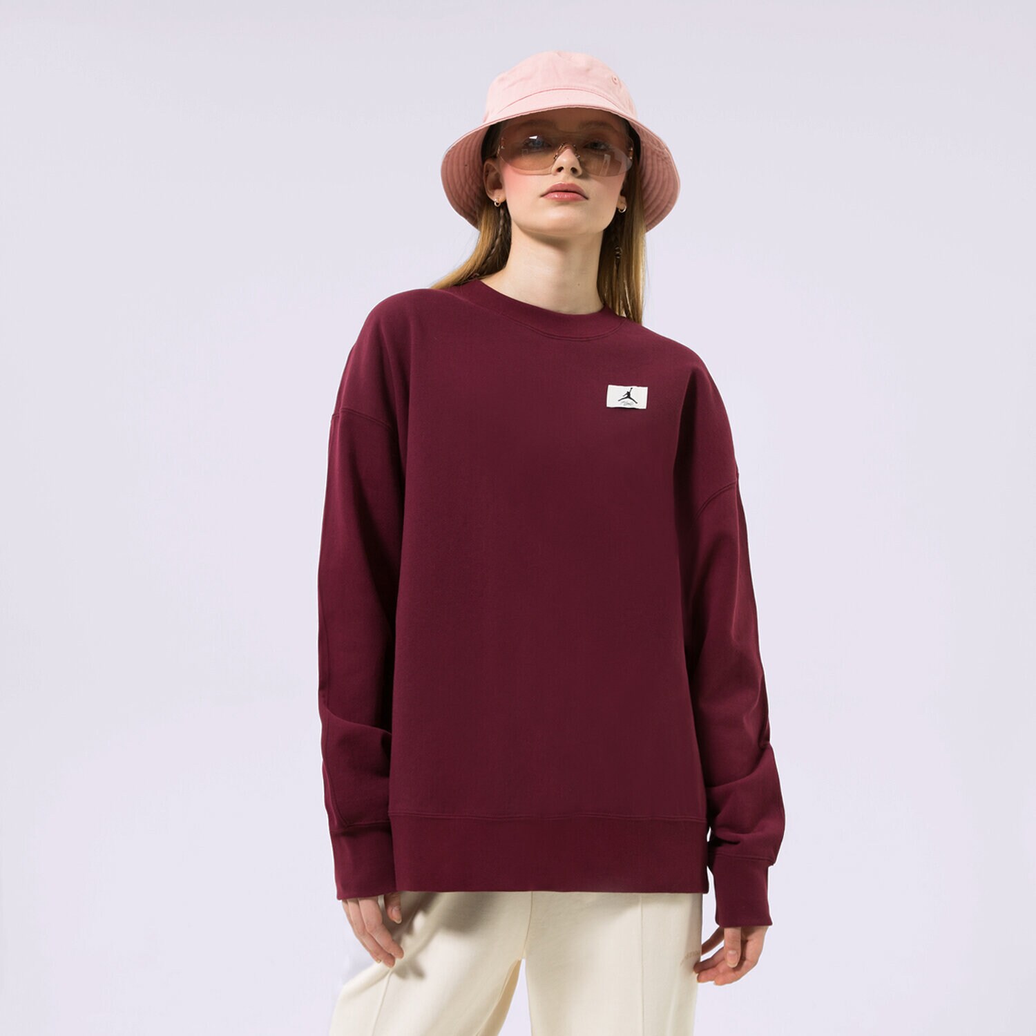 Ženske dukserice JORDAN VESTA W J FLT FLC CREW DQ4599-645 bordo