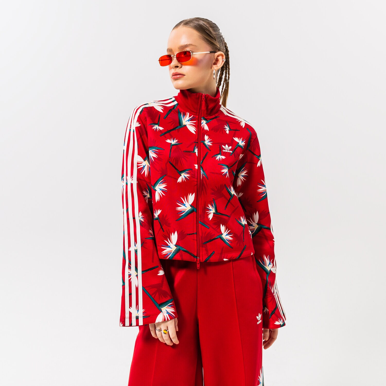 Ženske prijelazne jakne ADIDAS JAKNA PRIJELAZNA BECKENBAUER JKT HK5218 crvena